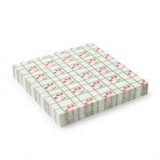 Premsons® Cherry Print Tissue Paper Napkins, Red Cherry and Green Checkered Design, 34 × 34 cm, Pack of 2