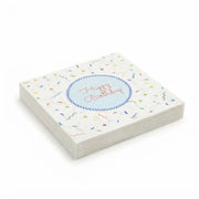 Premsons® Happy Birthday Confetti Print Tissue Paper Napkins, Multicolour Design, 20 Pieces per Pack, Pack of 2