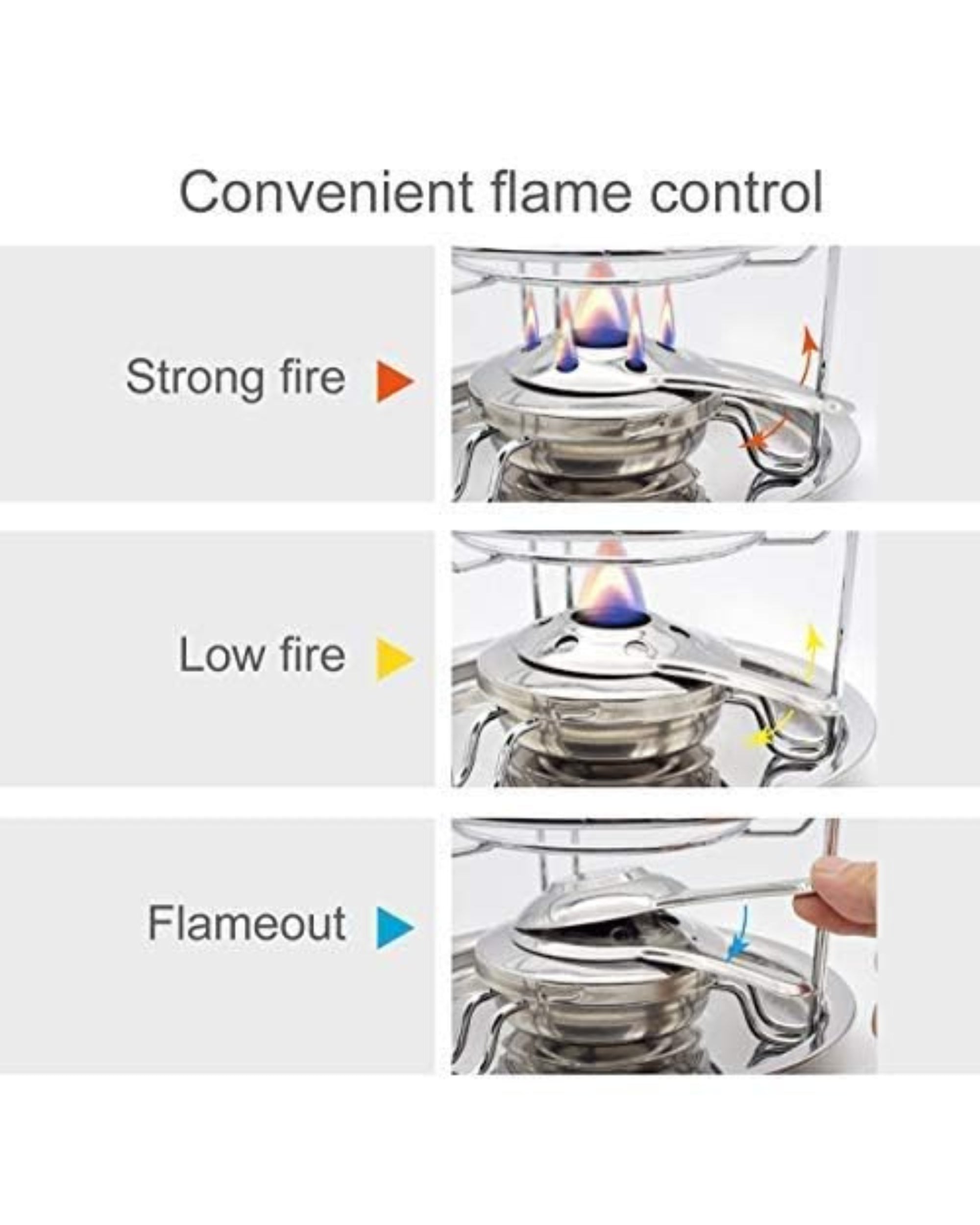 Premsons® Stainless Steel Cheese Fondue Pot Set with Fork - Perfect Chocolate Melting Vessel for Dinner Parties Gifting Date Night - Temperature Controllable - Easy to Use & Clean - Includes 6 Skewer