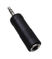 Premsons® Audio Adapter 6.3 mm Female 3.5 mm M Stereo Convertor Connector Pin - Black -Pack of 2