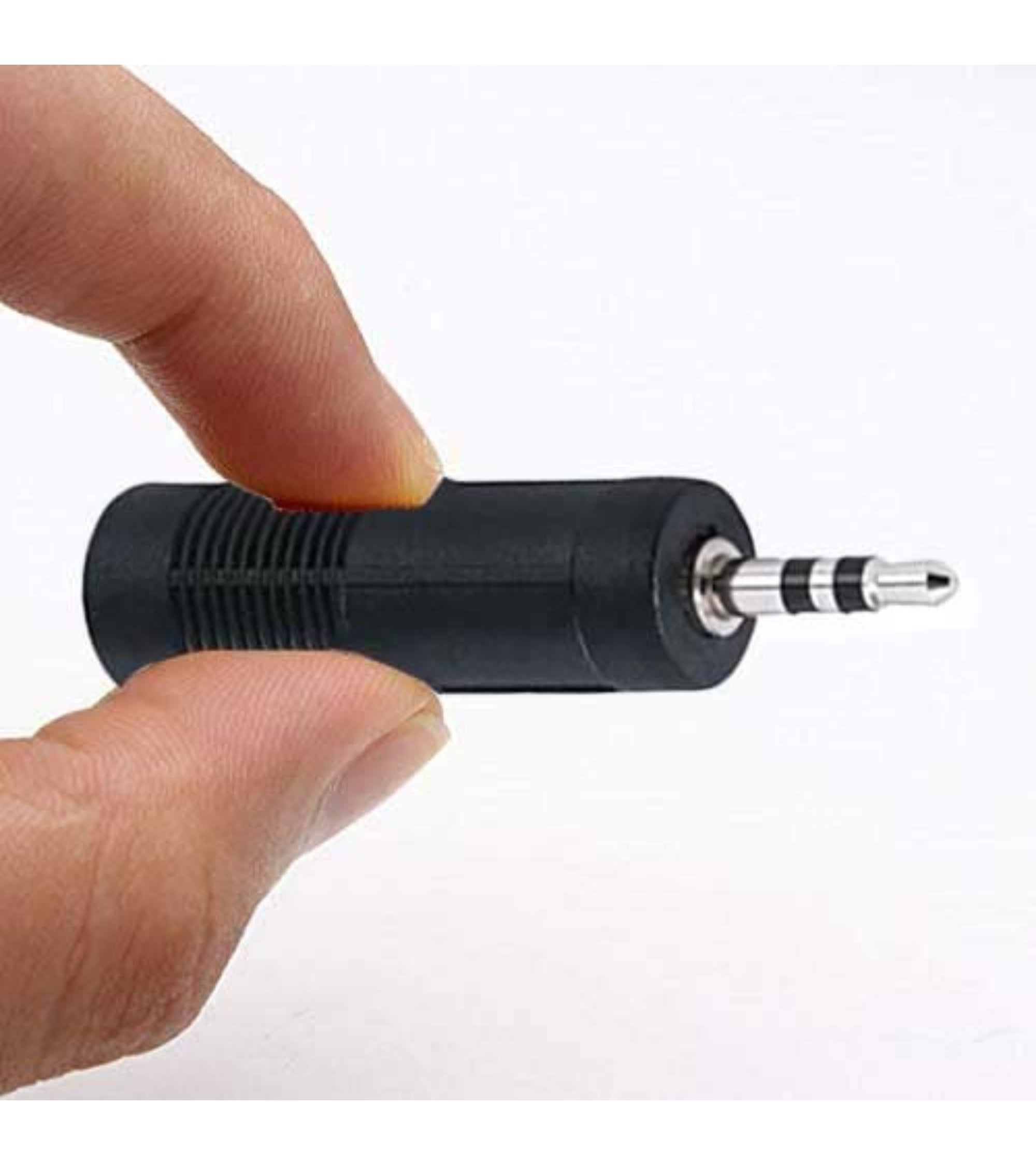 Premsons® Audio Adapter 6.3 mm Female 3.5 mm M Stereo Convertor Connector Pin - Black -Pack of 2