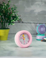 Premsons® Table Clock for Kids - Girls Bedroom Beep Alarm Clock - Loud Bell Alarm for Children Study Table - Bed Watch for Heavy Sleepers - Round Shape - Assorted Colours