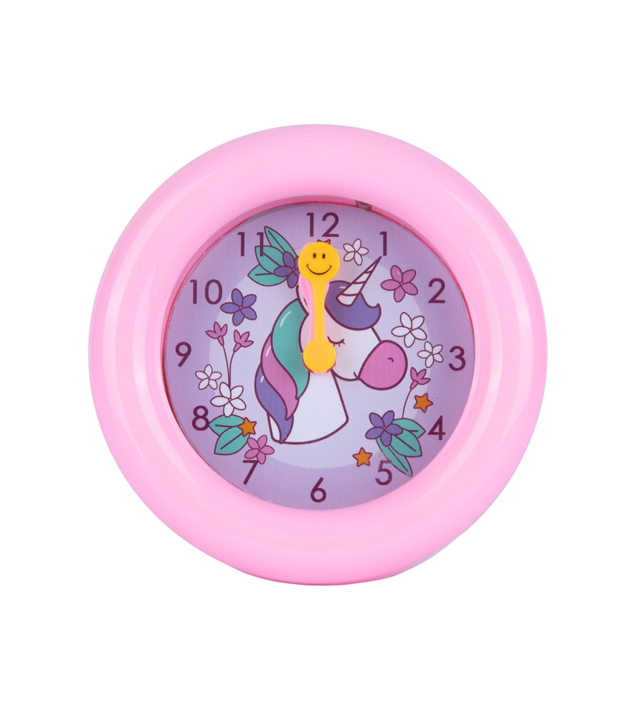 Premsons® Table Clock for Kids - Girls Bedroom Beep Alarm Clock - Loud Bell Alarm for Children Study Table - Bed Watch for Heavy Sleepers - Round Shape - Assorted Colours
