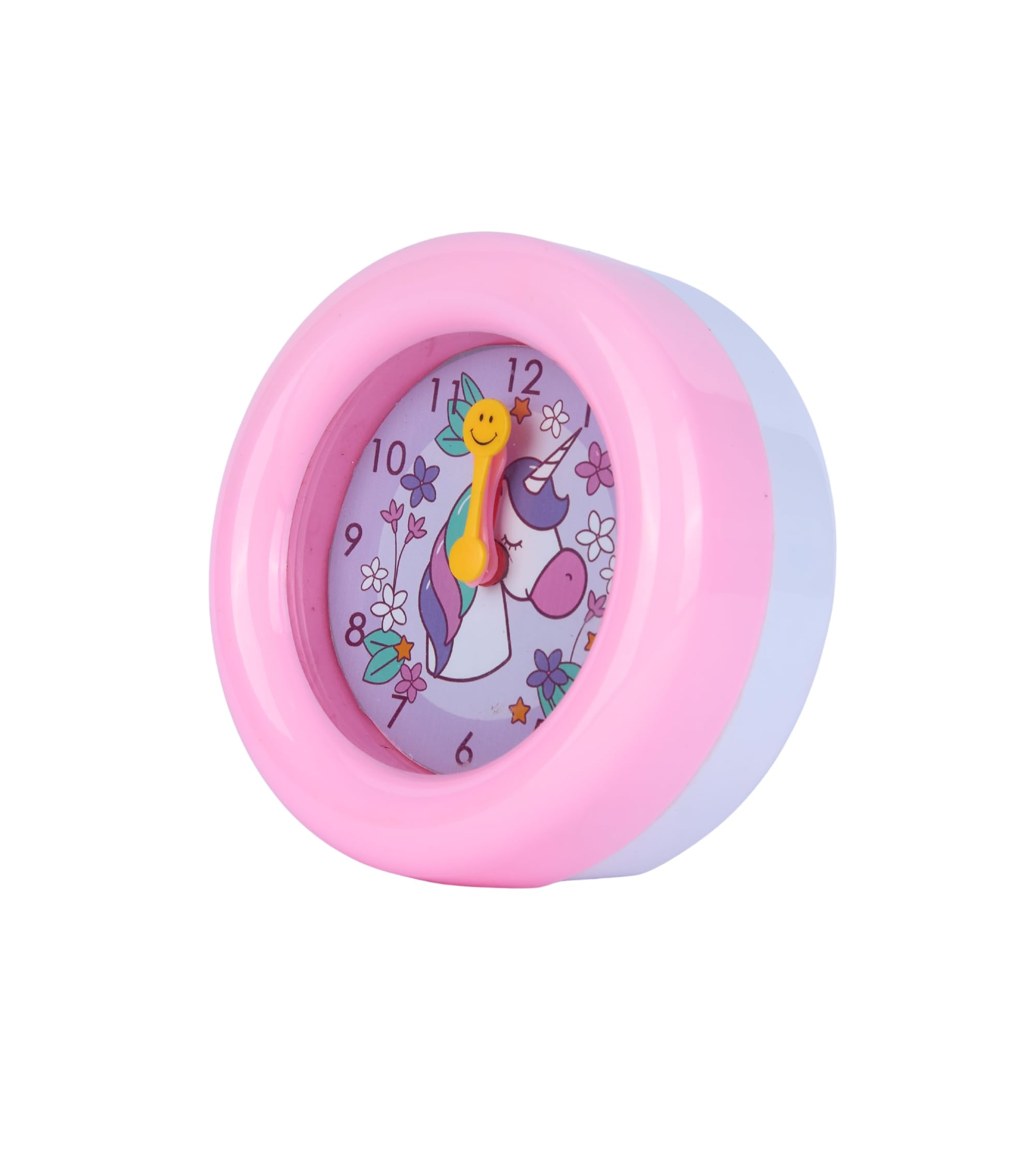 Premsons® Table Clock for Kids - Girls Bedroom Beep Alarm Clock - Loud Bell Alarm for Children Study Table - Bed Watch for Heavy Sleepers - Round Shape - Assorted Colours