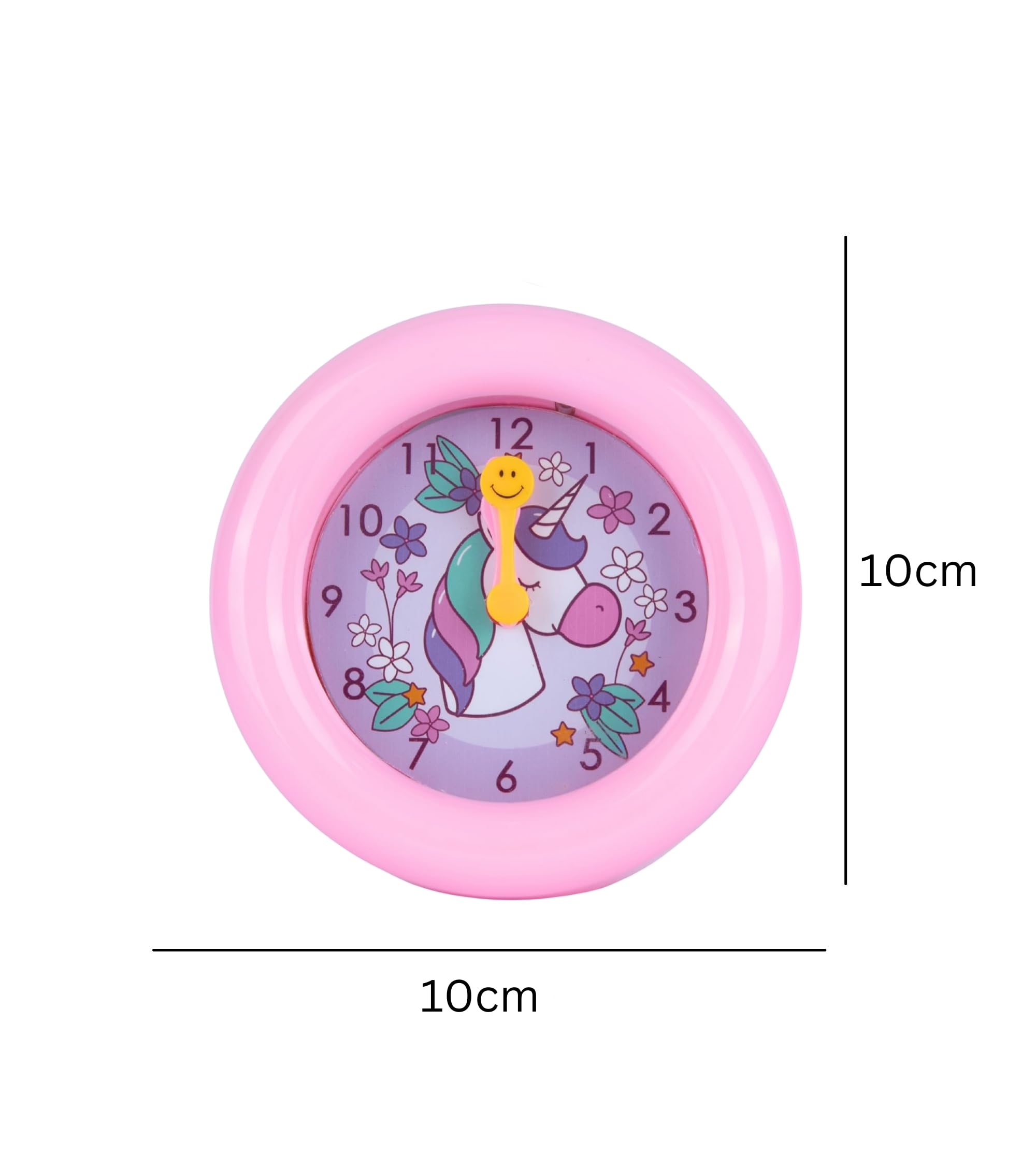 Premsons® Table Clock for Kids - Girls Bedroom Beep Alarm Clock - Loud Bell Alarm for Children Study Table - Bed Watch for Heavy Sleepers - Round Shape - Assorted Colours