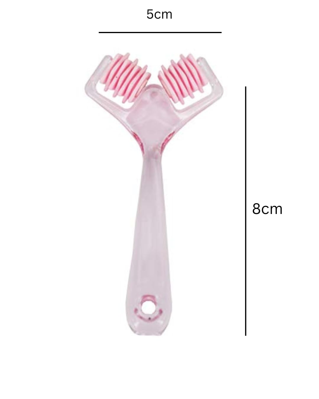 Premsons® Mini Portable Roller Massager | Handheld Body Relaxation Tool for Pain Relief & Stress Relief (Pink & White)