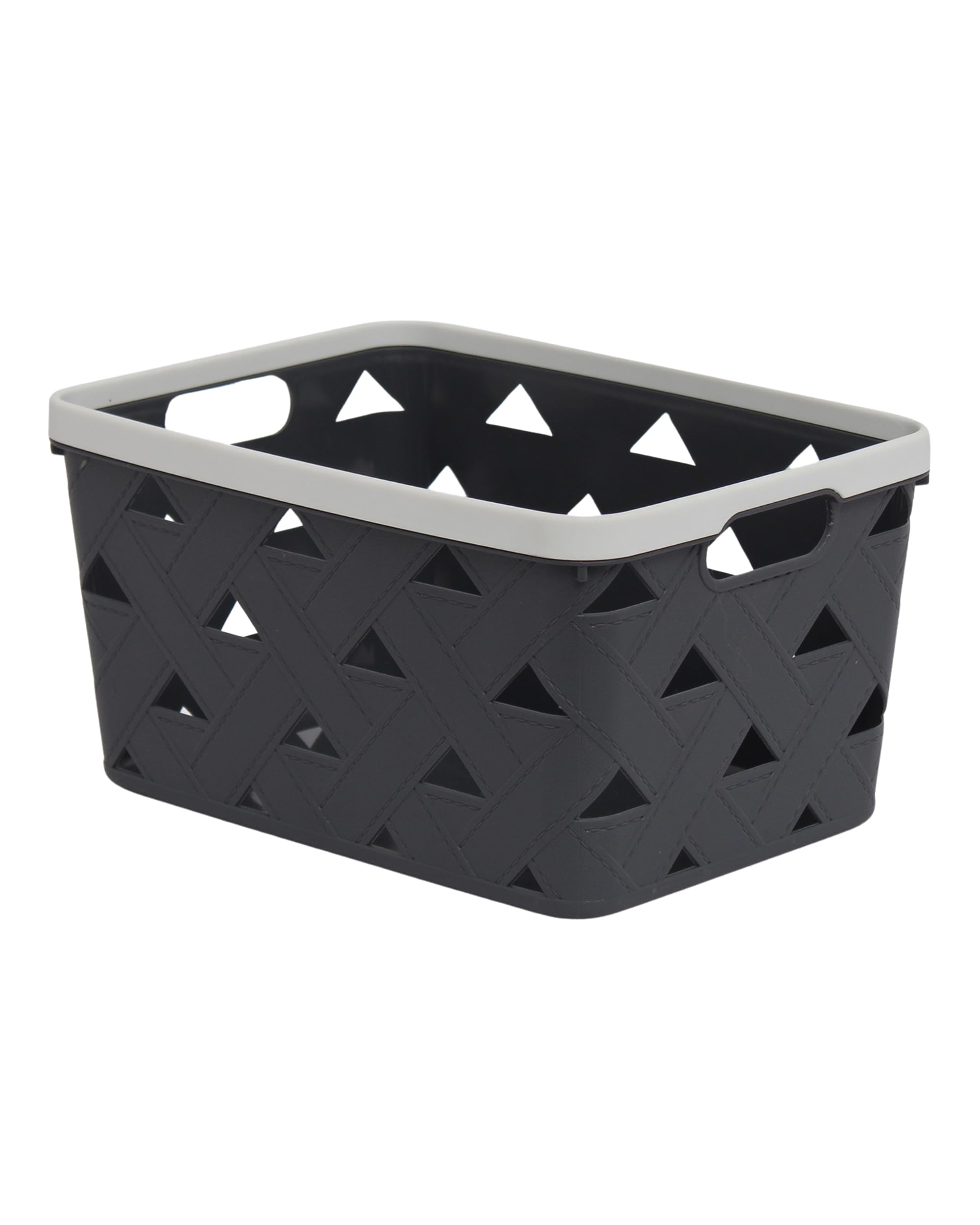 Premsons® Plastic Storage Basket - Compact Pantry and Closet Organizer for Accessories, Toys, and Cleaning Supplies (Large)