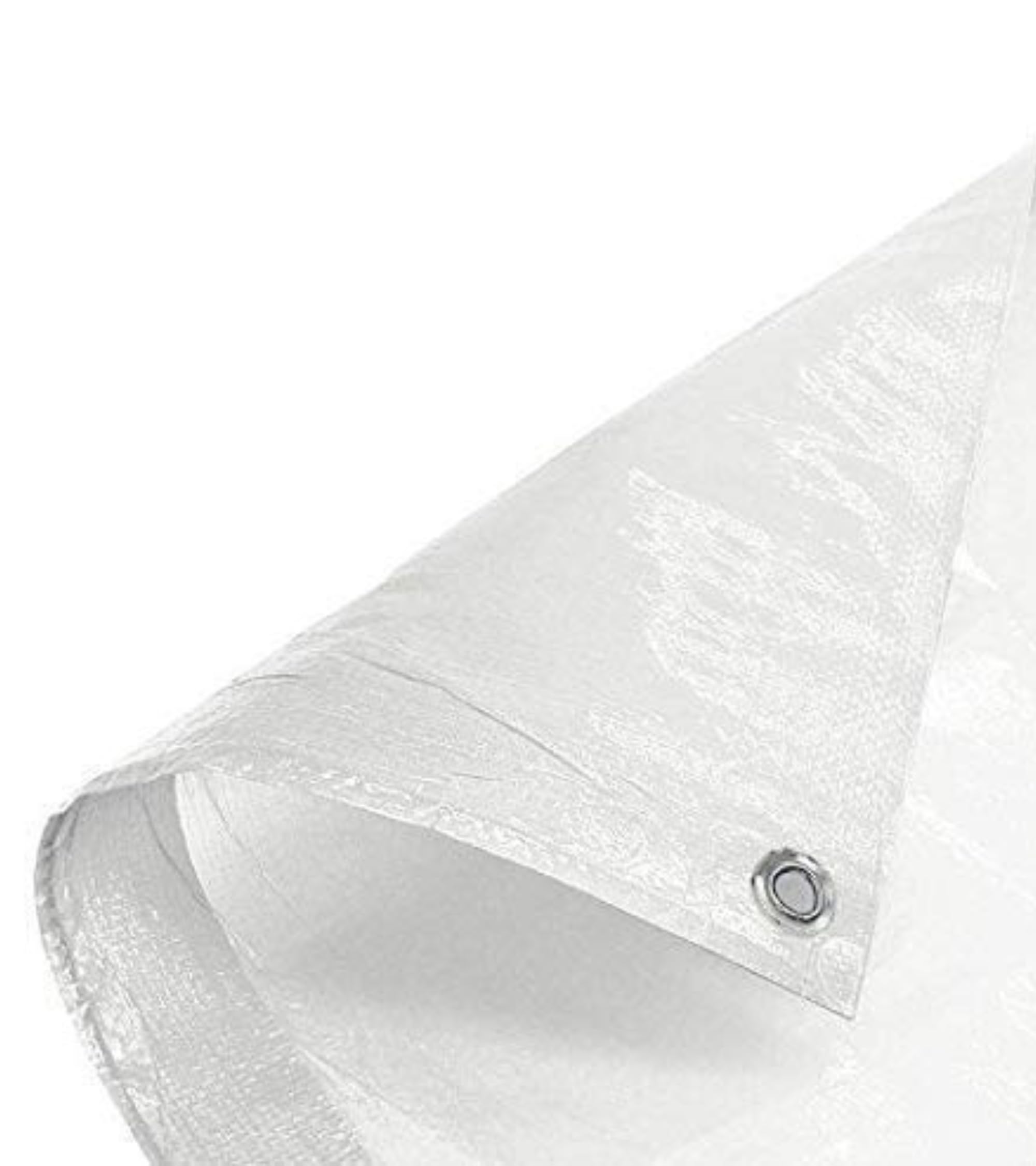 Premsons® Tarpaulin 120 GSM Thick Waterproof UV Resistant Heavy Duty Sheet - Rot Rip Tear Proof Tadpatri with Grommets & Reinforced Edges - Poly Tarp Cover Rain Roof Shed Protection - White