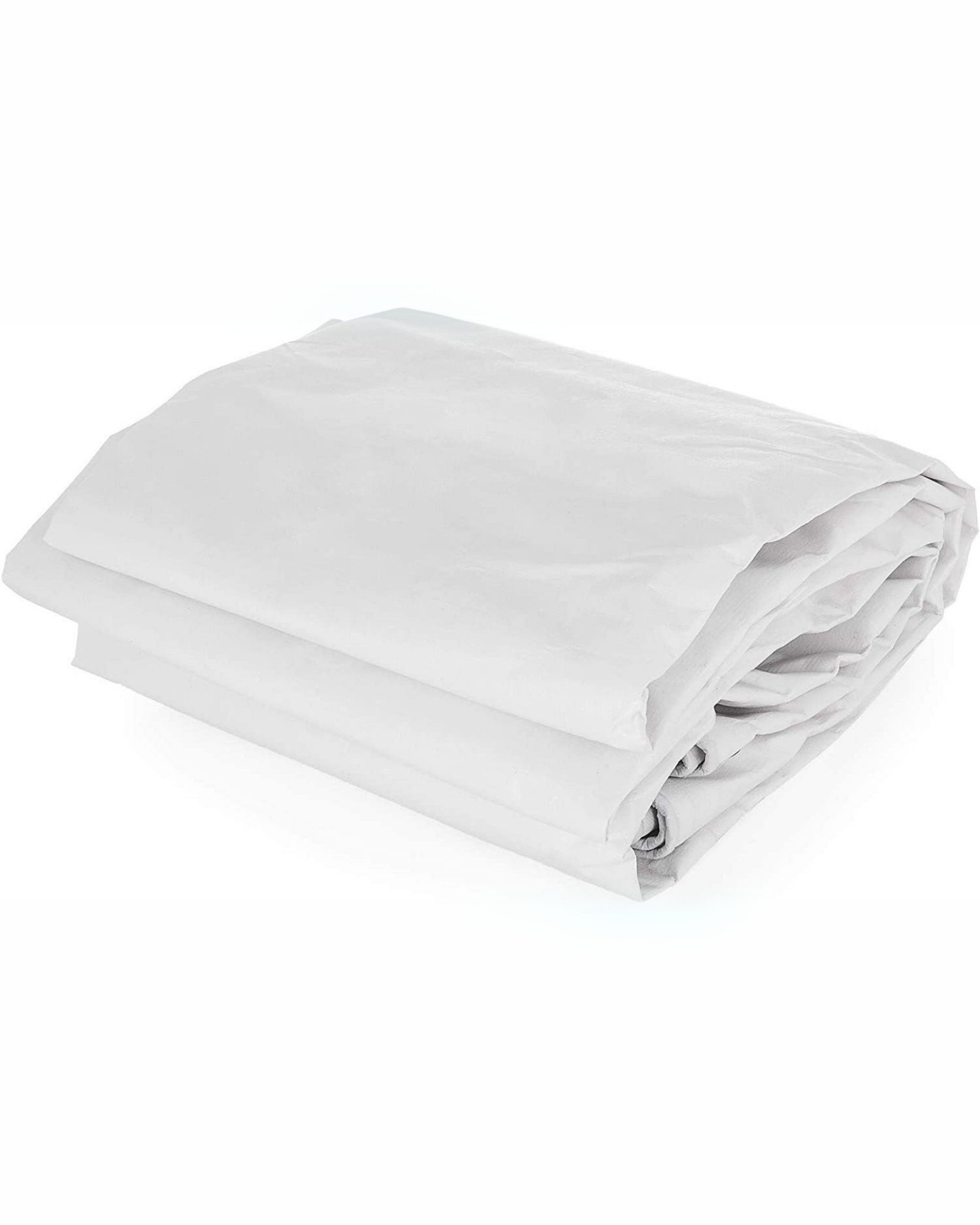 Premsons® Tarpaulin 120 GSM Thick Waterproof UV Resistant Heavy Duty Sheet - Rot Rip Tear Proof Tadpatri with Grommets & Reinforced Edges - Poly Tarp Cover Rain Roof Shed Protection - White