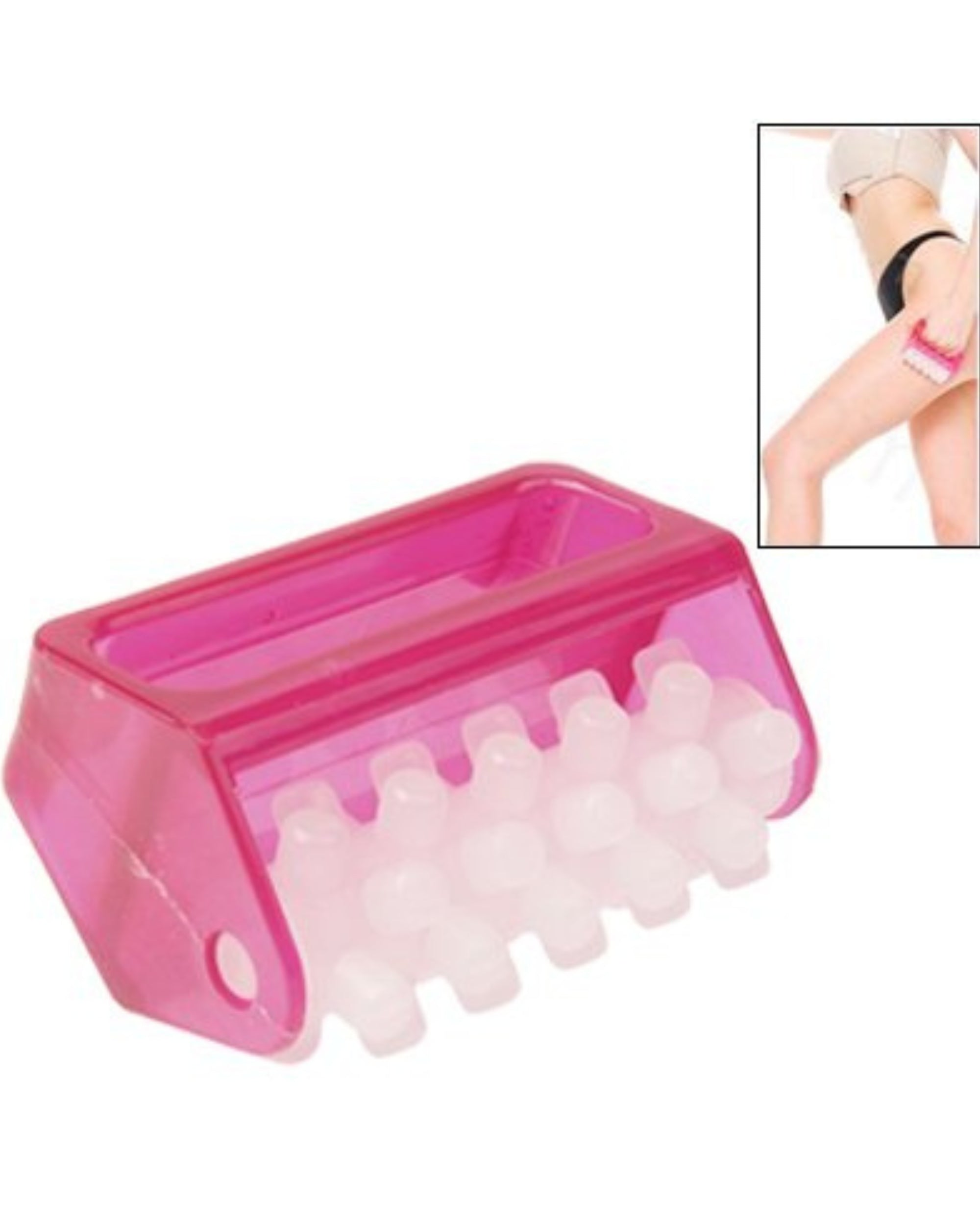 Premsons® Cell Roller Massager – Handheld Anti-Cellulite Body Massager for Muscle Relaxation & Skin Toning – Pink & White