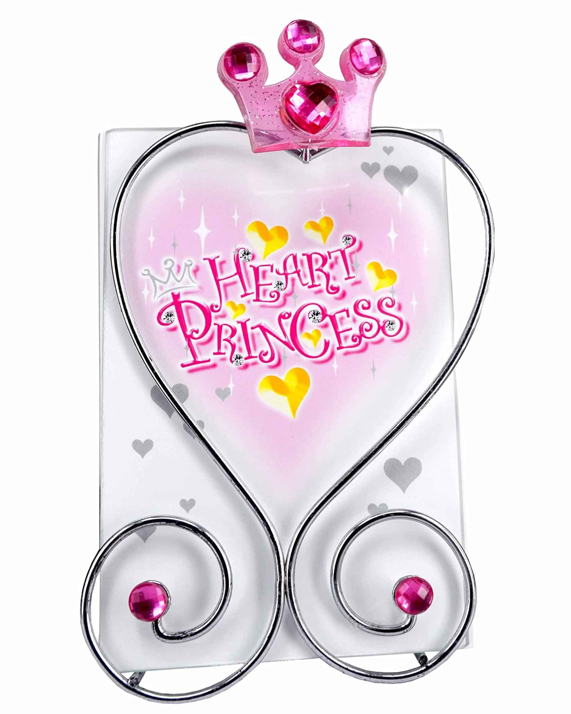Premsons® Heart Princess Design Glass Photo Frame for Parents - Heart-Shaped Decorative Frame for Cherished Family Memories and Special Occasions