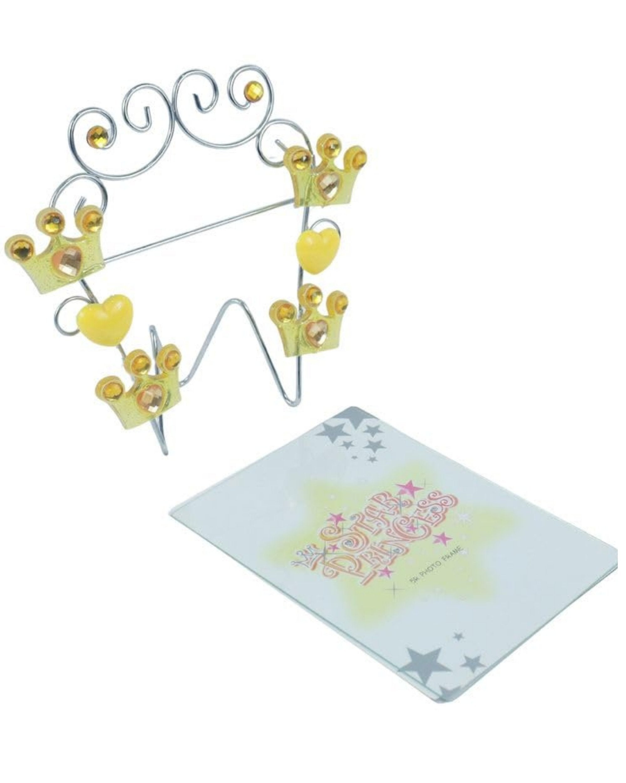 Premsons® Heart Princess Design Glass Photo Frame for Parents - Heart-Shaped Decorative Frame for Cherished Family Memories and Special Occasions