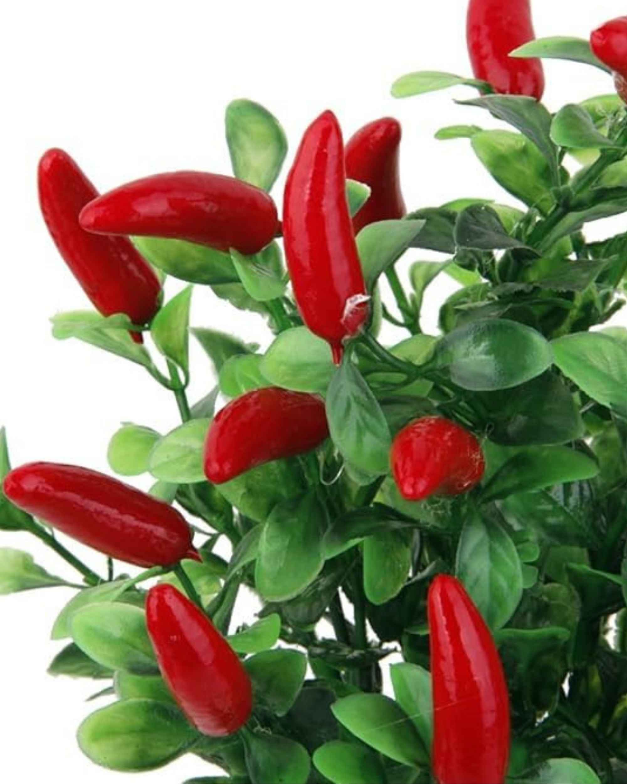 Premsons® Decorative Artificial Red Chilli Flower Bunch | Lifelike Plastic Bouquet | Vibrant and Durable Fake Plant for Home, Kitchen, Party, and Office Décor