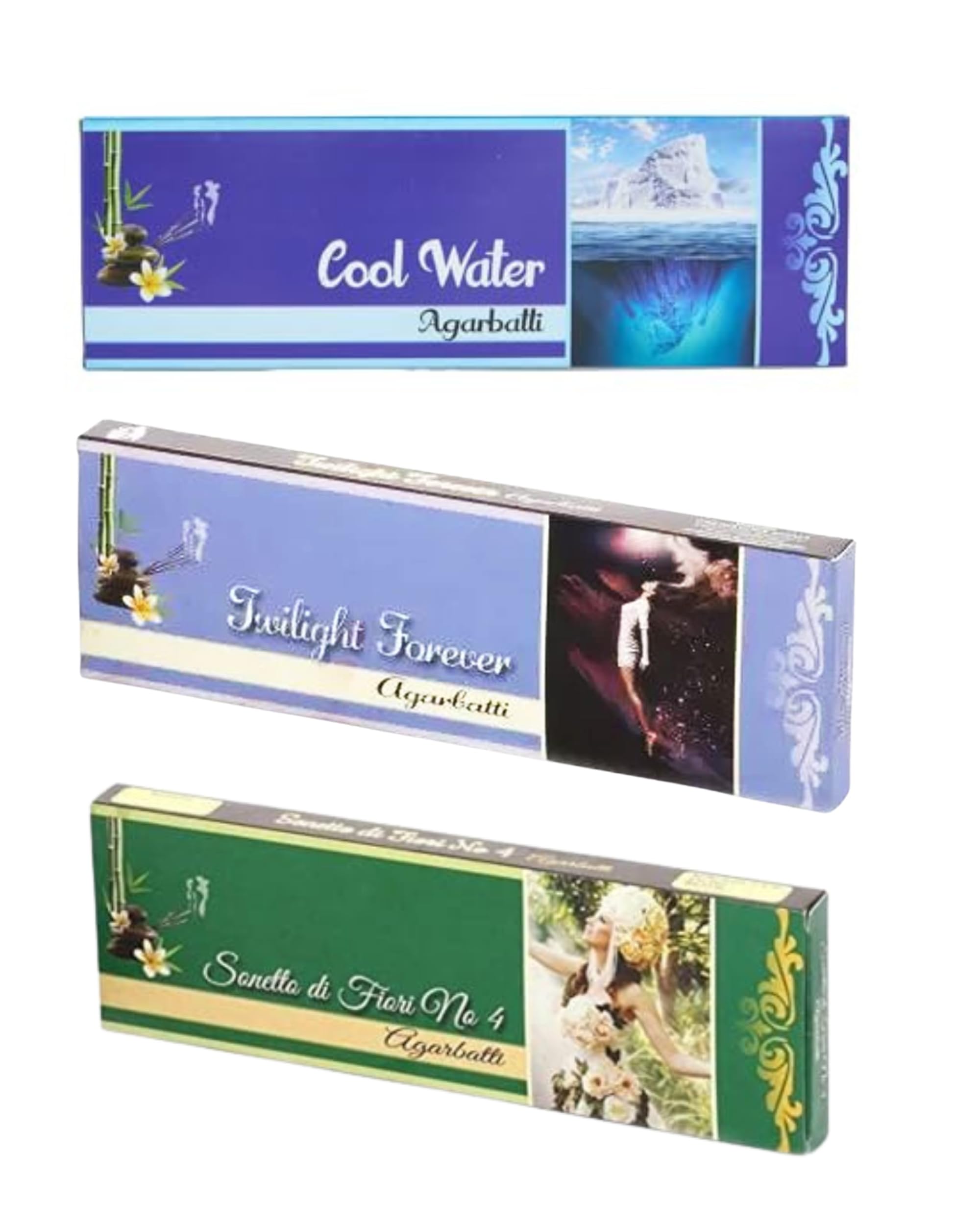 Eternia® Celestial Harmony Set Burning Incense Sticks | Long-Lasting Luxury Aromatic Agarbatti with Refreshing Soothing Fragrances | for Men & Women | Pack of 3
