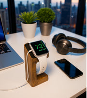 Premsons® Watch Stand Dock - Universal Charging Stand for Apple Watch & Smart Watches - Elegant & Durable Organizer for Desk, Nightstand, or Office - Compatible with All Apple Watch Models - Brown