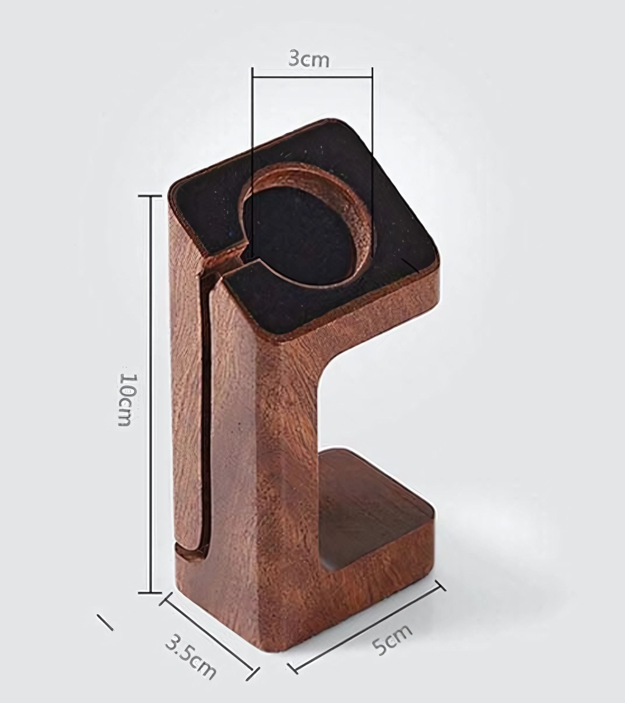 Premsons® Watch Stand Dock - Universal Charging Stand for Apple Watch & Smart Watches - Elegant & Durable Organizer for Desk, Nightstand, or Office - Compatible with All Apple Watch Models - Brown