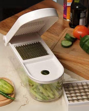 Premsons® Kitchen Pro Food Dicer Multi Chopper - Effortless Vegetable & Fruit Slicer - Versatile Kitchen Essential for Quick and Precise Chopping - White