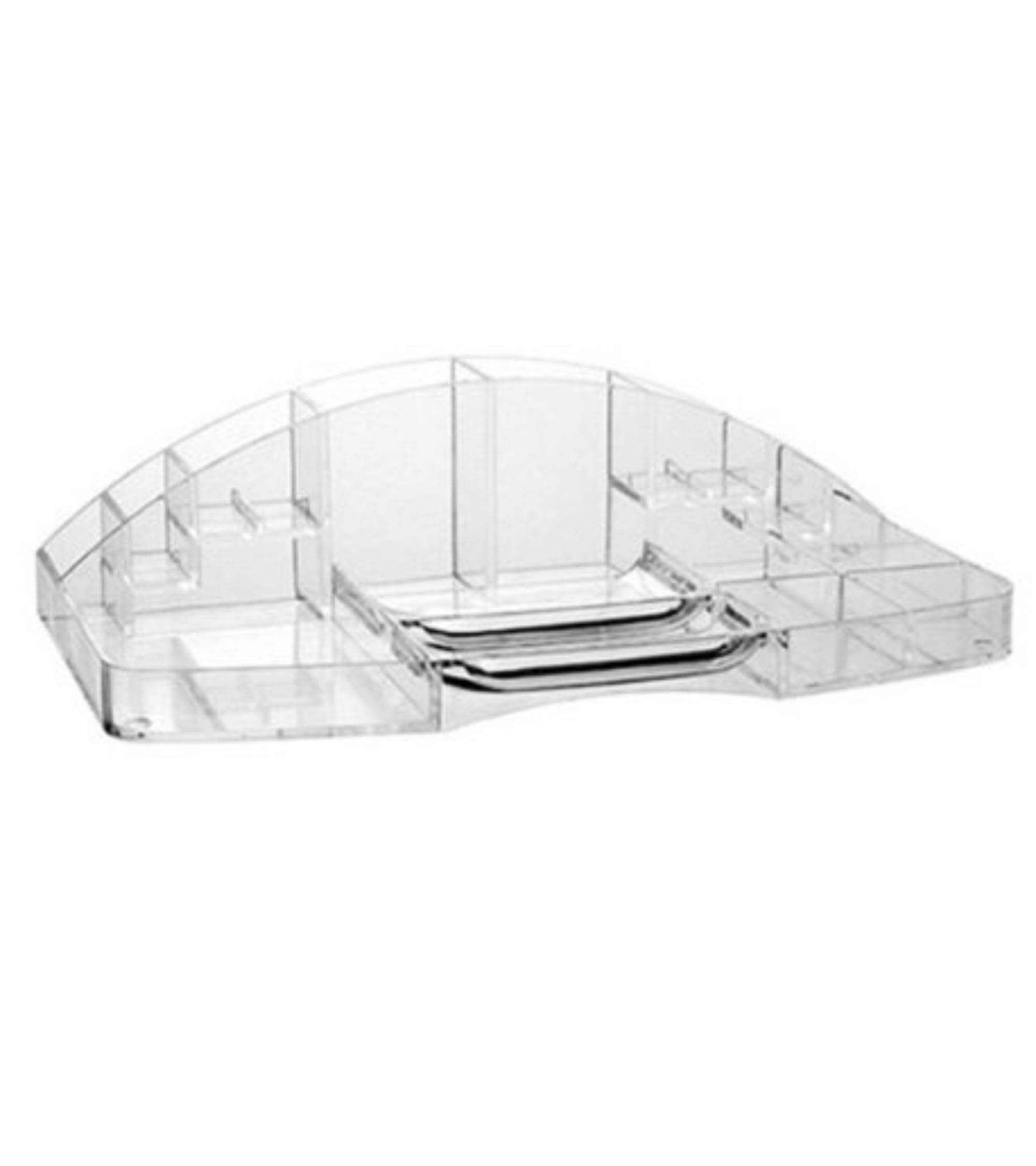 Premsons® Acrylic Makeup & Jewellery Organizer Tray | Transparent Multi-Purpose Storage Box for Vanity, Dresser & Bathroom | Spacious & Durable