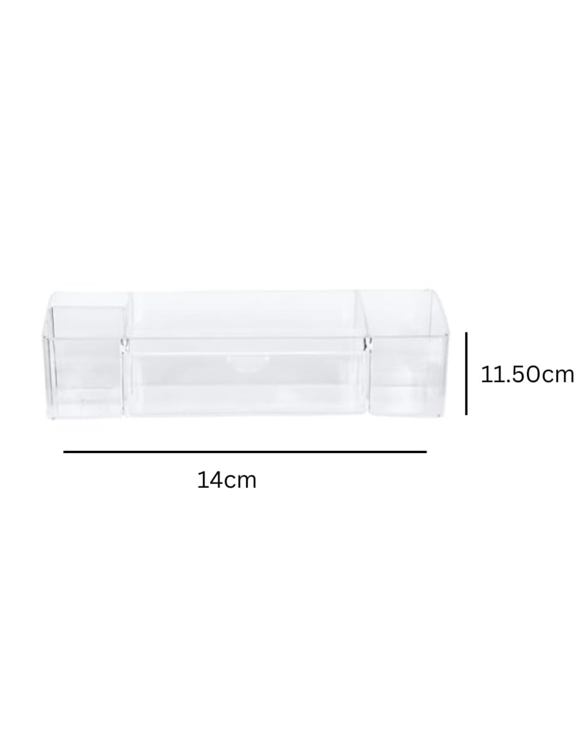 Premsons® Acrylic Makeup Organizer | Lipstick Holder & Cosmetic Storage Box | Clear Vanity Organizer for Desk, Drawer & Bathroom Use