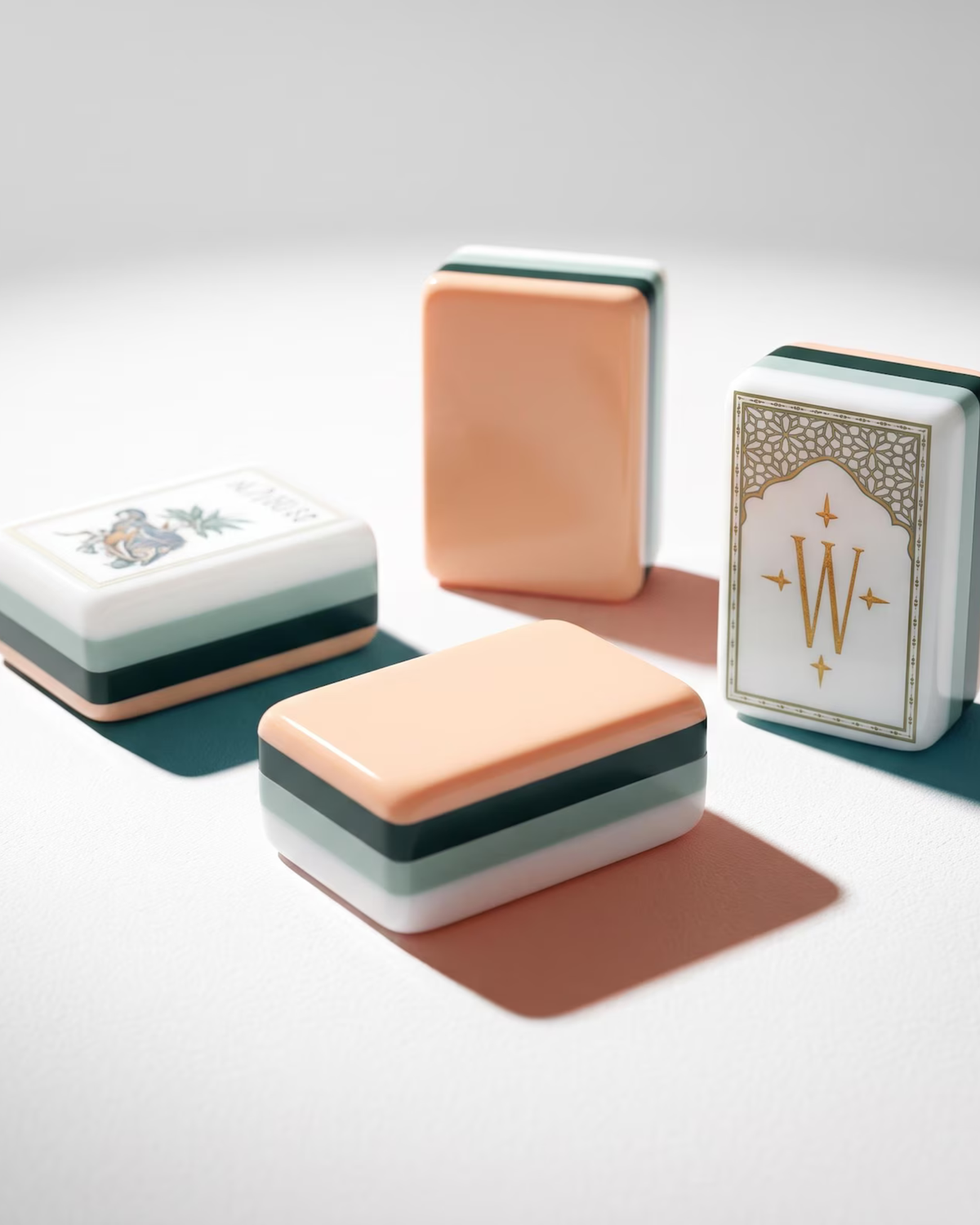 Premsons® Palace Premium Mahjong Tiles Set – 160 Tiles with Instruction Book, Scoring Sticks, Shufflers & Mat