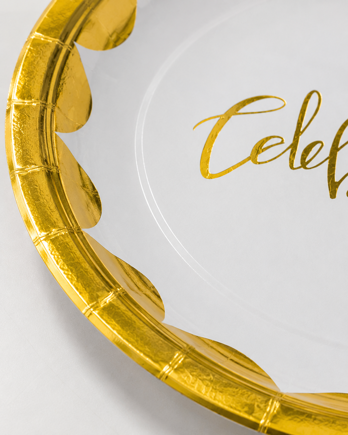 Premsons®  Elegant Gold “Celebrate!” Party Plate (Set of 10) (Pack of 2)