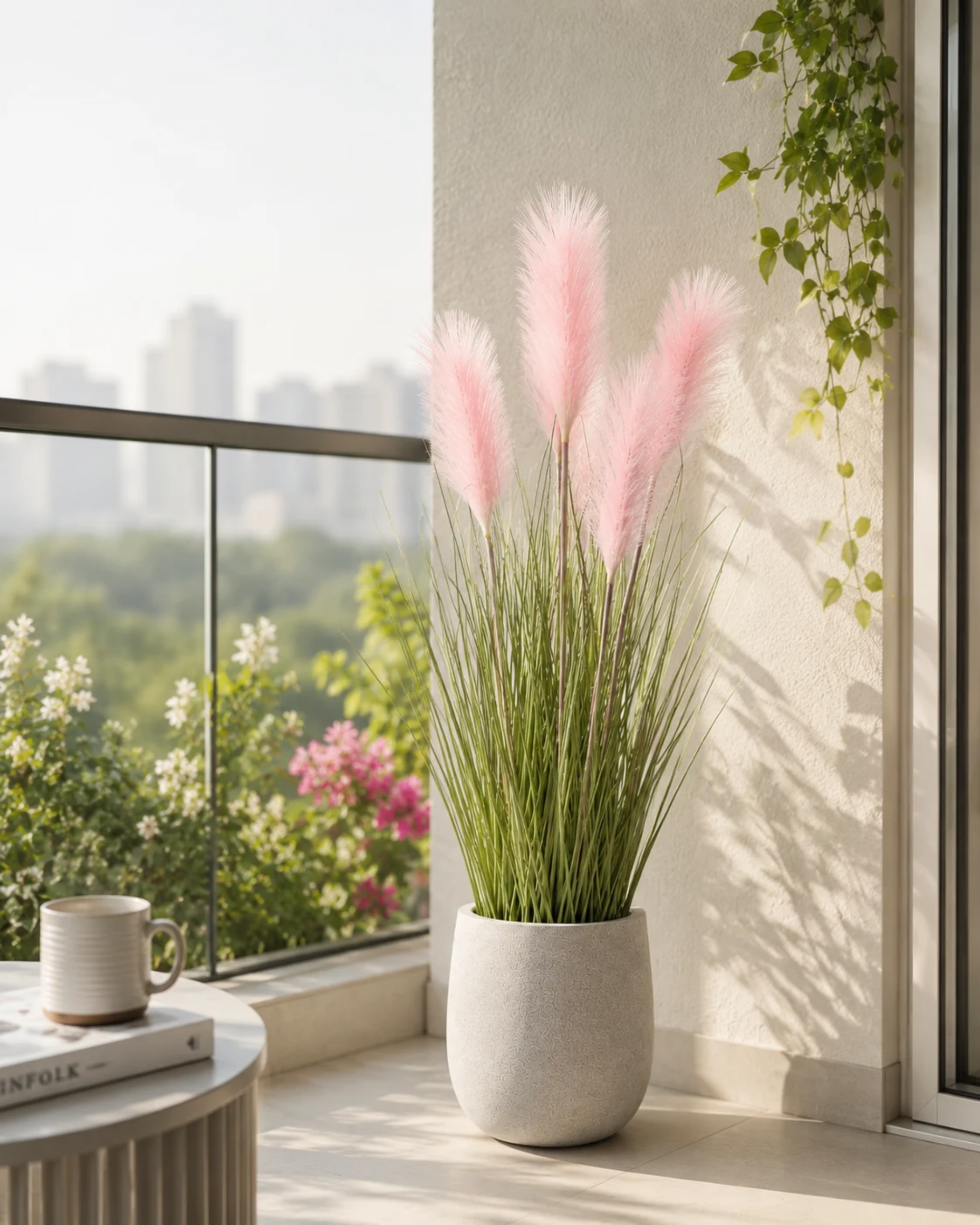 Premsons® Blush Pink  Feathers: Artificial Pampas Grass