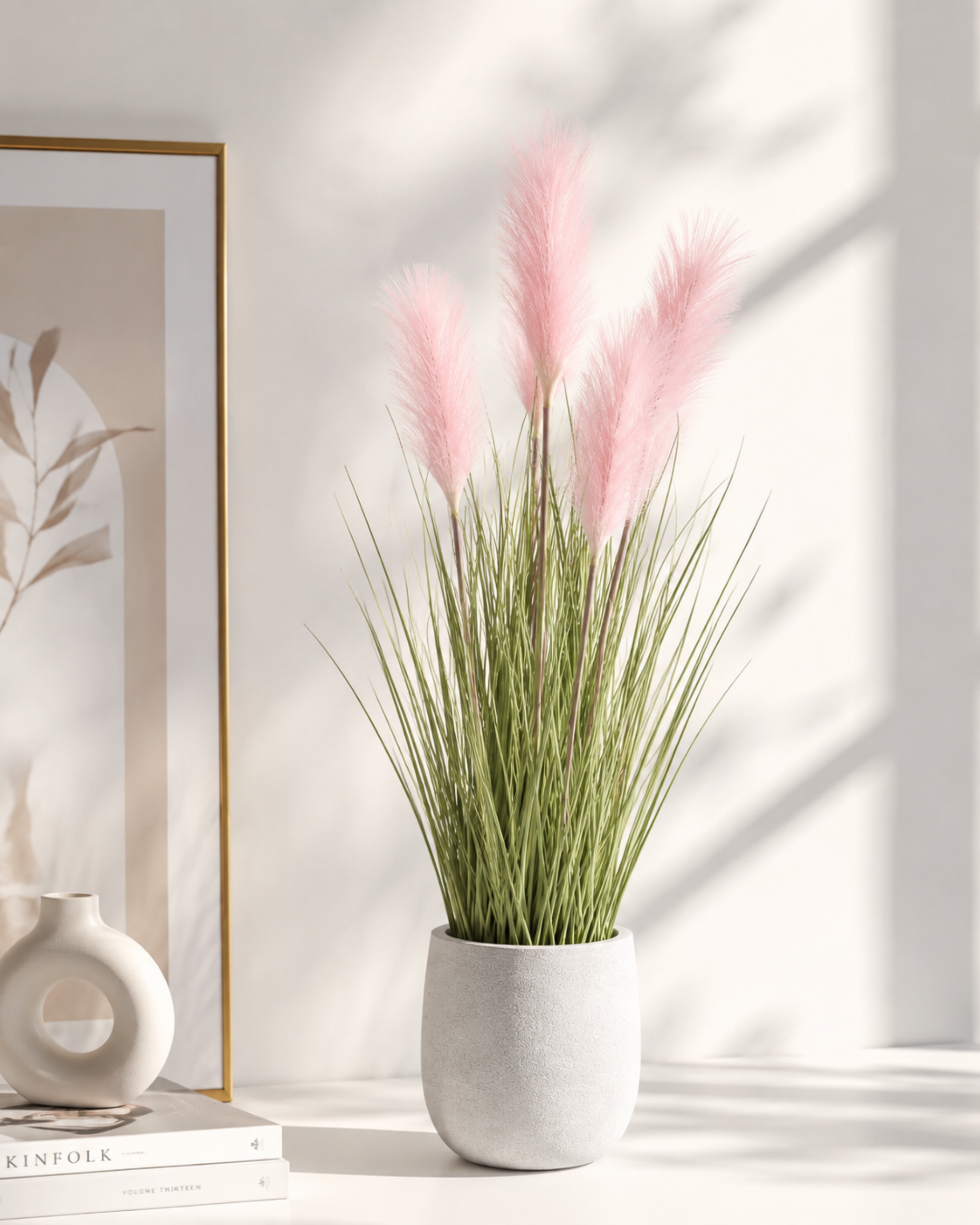 Premsons® Blush Pink  Feathers: Artificial Pampas Grass