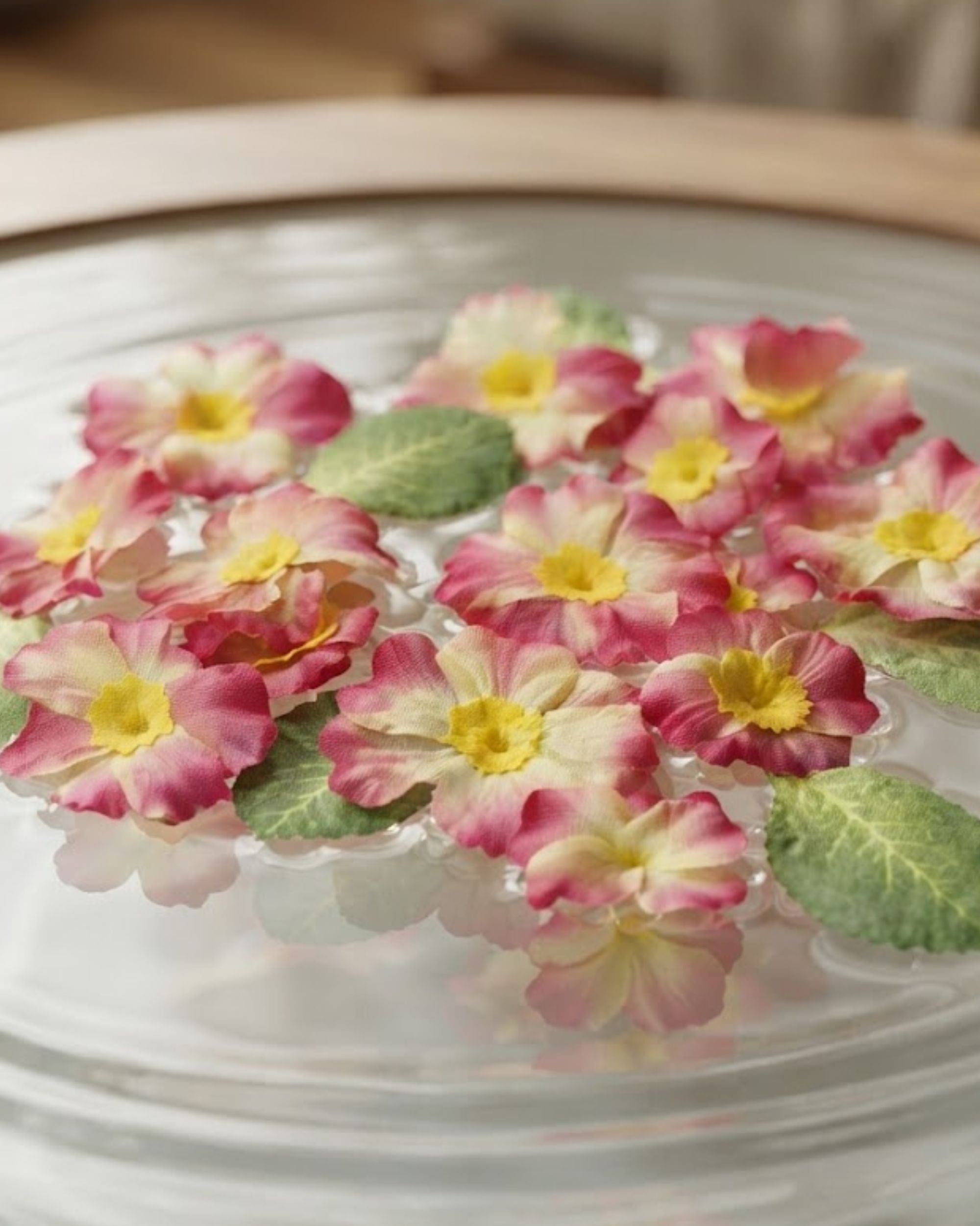 Premsons® Cosmos Floating Flowers - Decorative Artificial Flowers for Home, Fountain, Pond, Pool, Bowl & Water Decor - Pink - Pack of 15 Pieces
