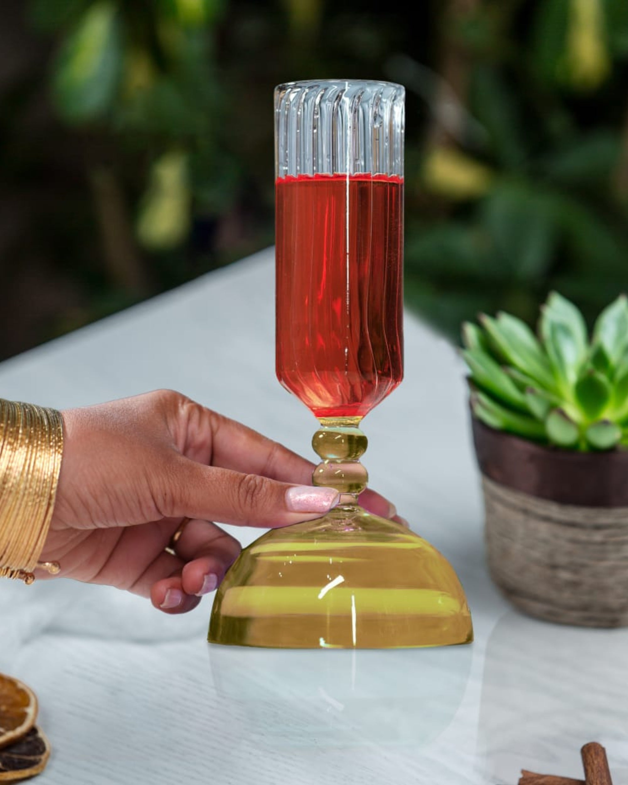 Parfait,Premsons®Yellow Dessert Wine Glass Cup (set of 3) – Ice Cream & Sweet Treat Glass