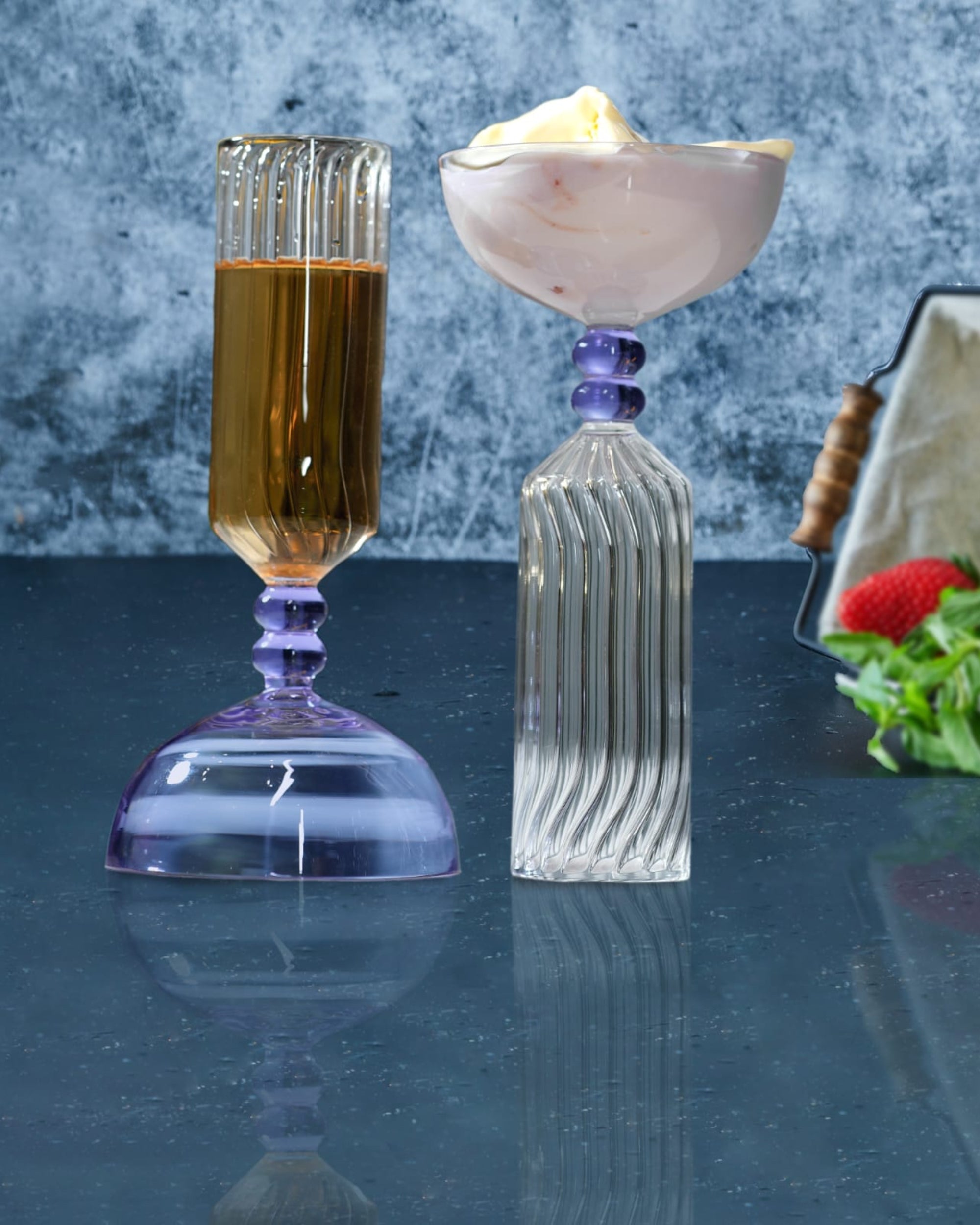 Parfait,Premsons®Yellow Dessert Wine Glass Cup (set of 3) – Ice Cream & Sweet Treat Glass