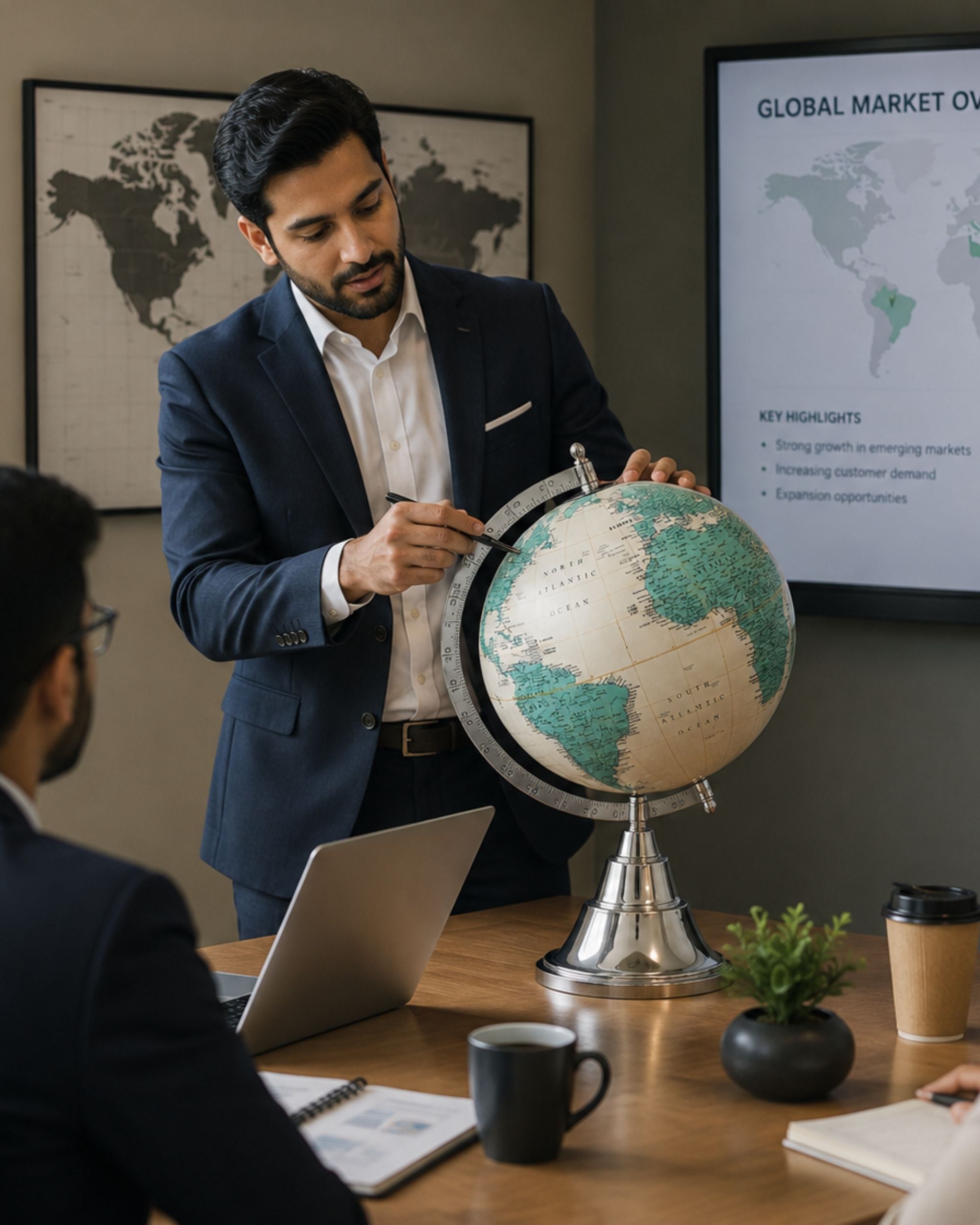 Premsons® Premium World Globe with Chrome Stand – Desk Globe