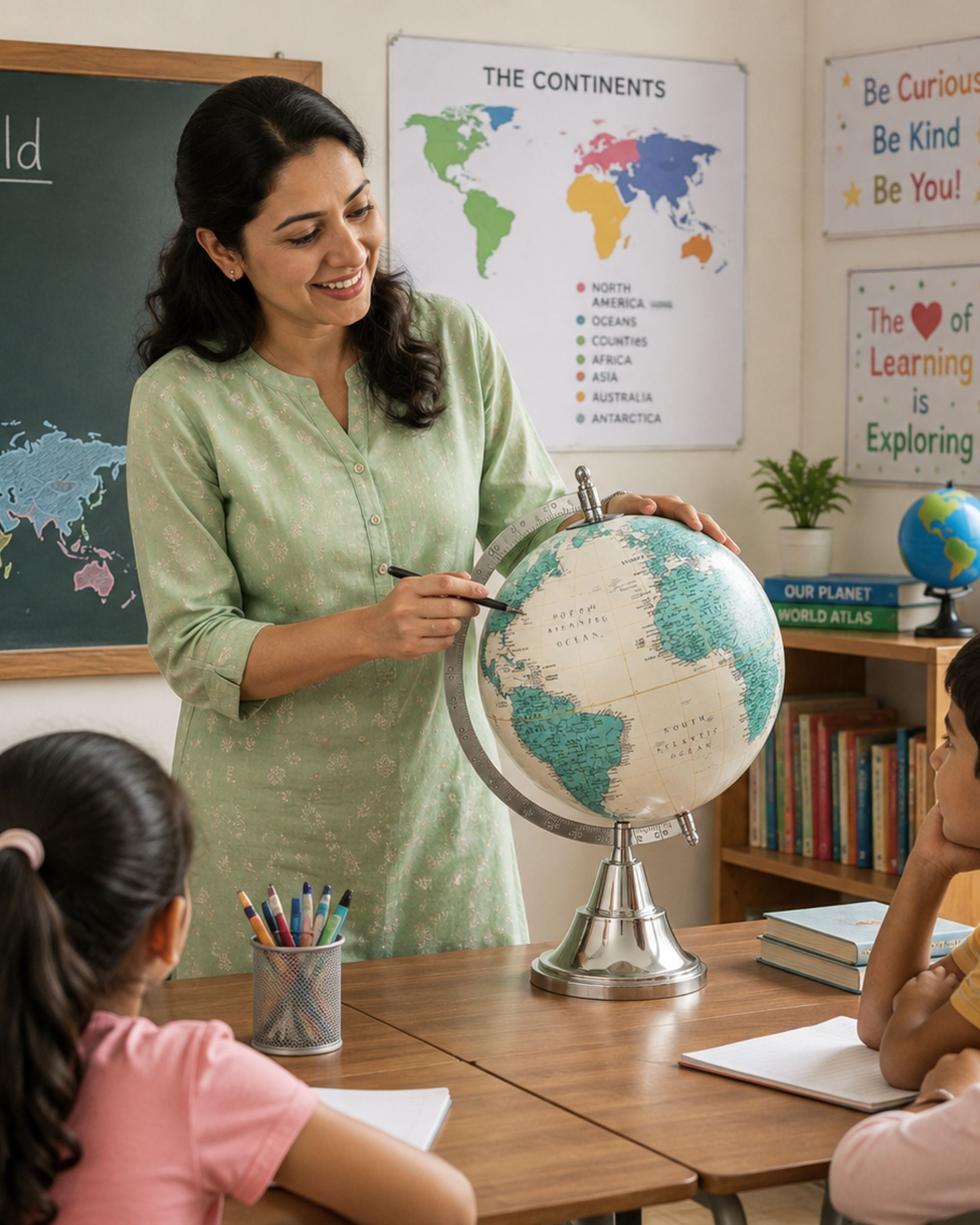 Premsons® Premium World Globe with Chrome Stand – Desk Globe