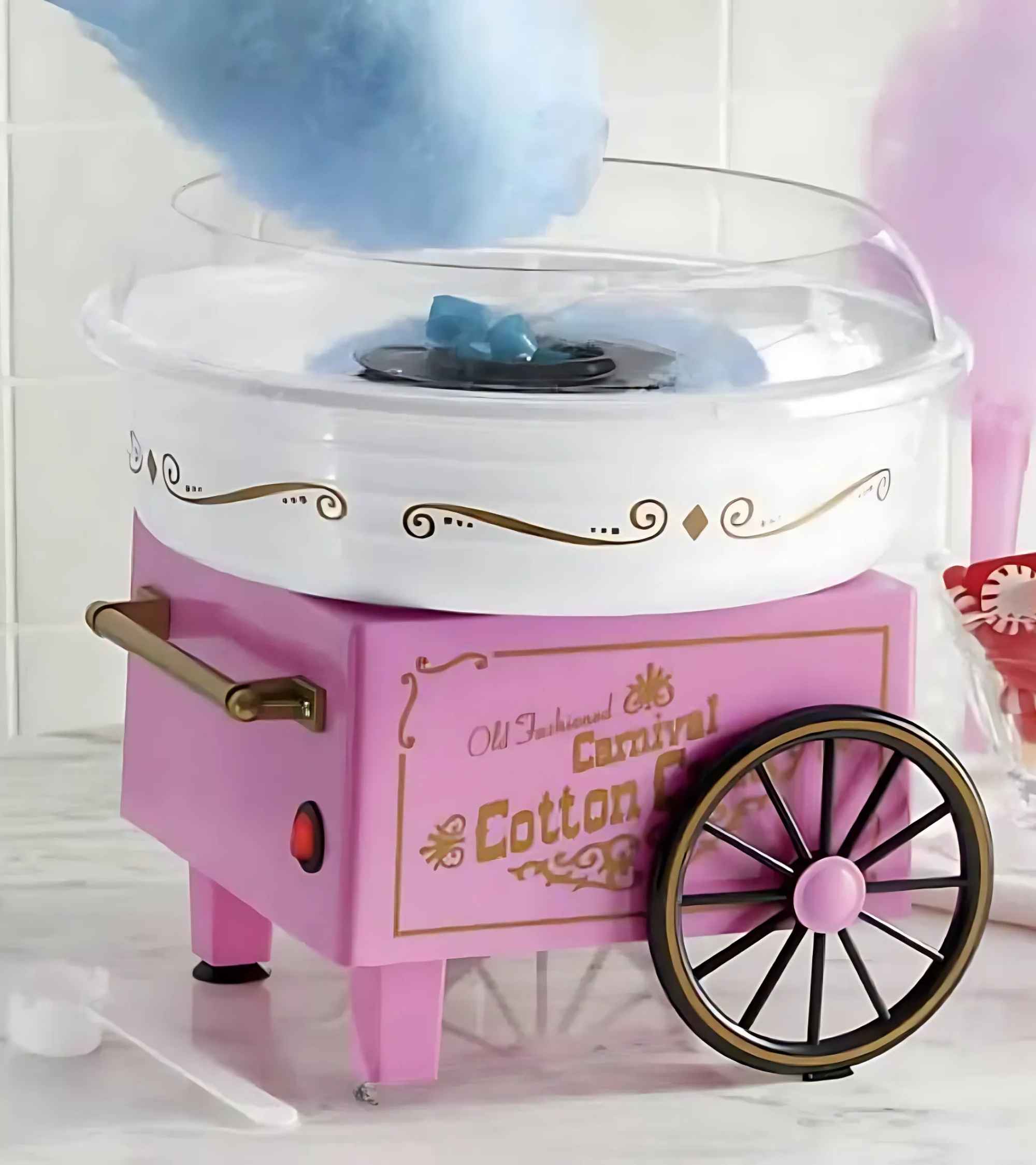 Premsons® Cotton Candy Floss Maker Machine - Nostalgic Household Cotton Candy Appliance for Kids Birthday Carnival Party - Use with Floss Sugar Hard Candy