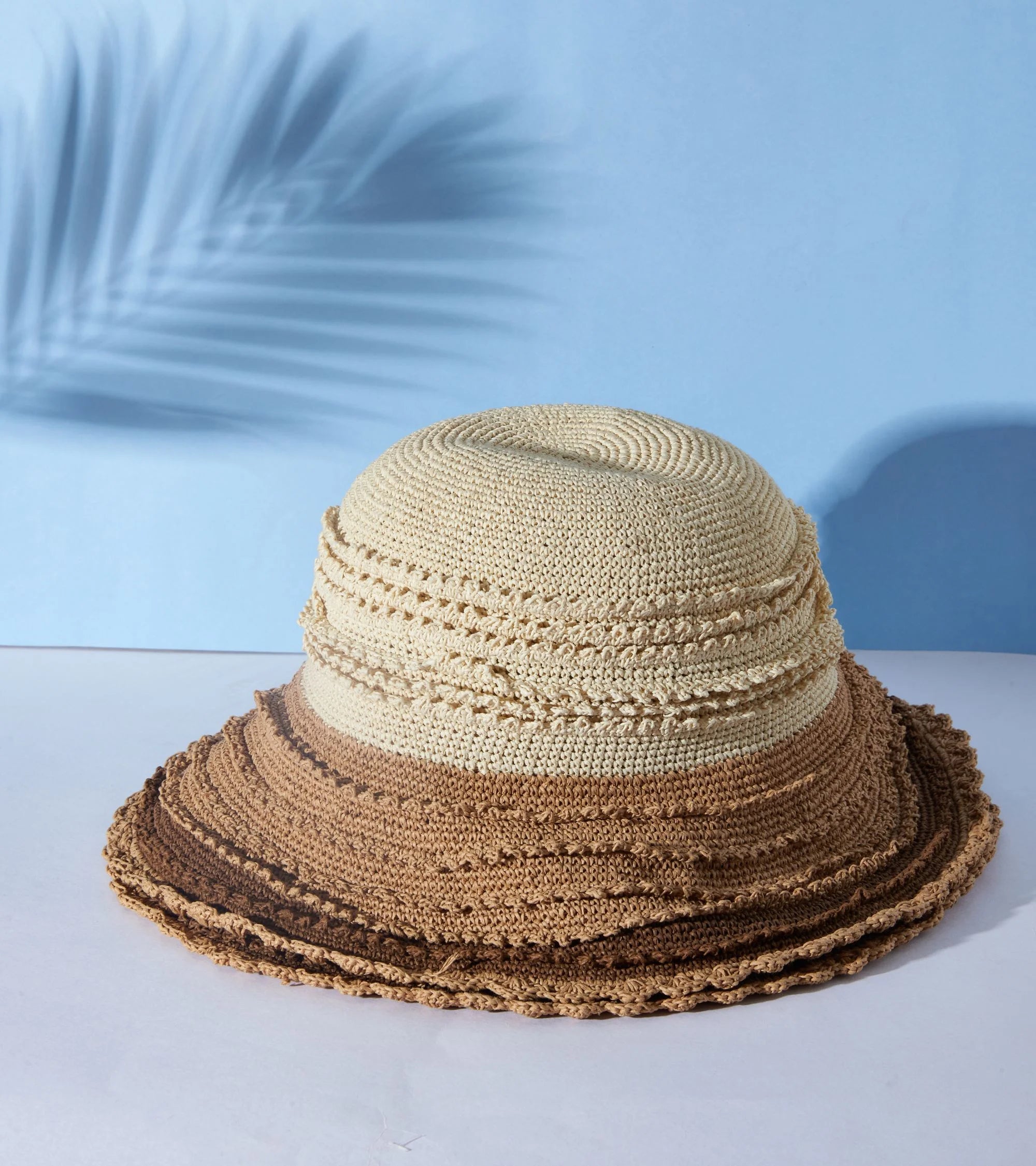 Premsons® Contrast Edge Paper Straw Hat – Beige with Tan Trim