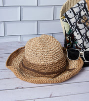 Premsons® Textured Weave Holiday Hat – Warm Brown Duo-Tone