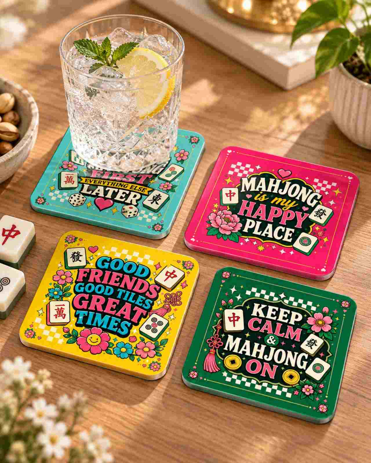 Premsons® Mahjong First Coaster Set of 4
