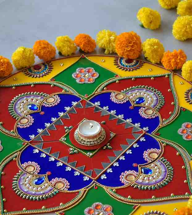 Premsons® Rangoli Kit – Multicolour Reusable Festive Floor Décor