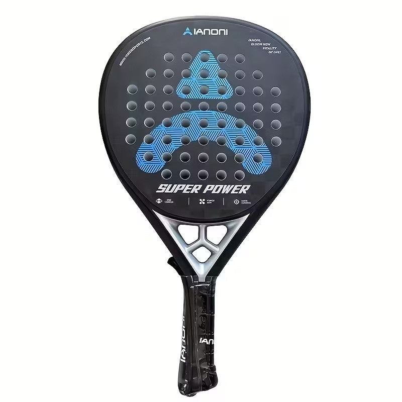 Premsons® 18K Carbon Fiber Super Power Padel Racket – Premium Power, Spin & Control - Black & Blue