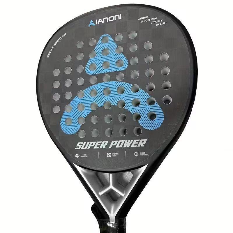 Premsons® 18K Carbon Fiber Super Power Padel Racket – Premium Power, Spin & Control - Black & Blue