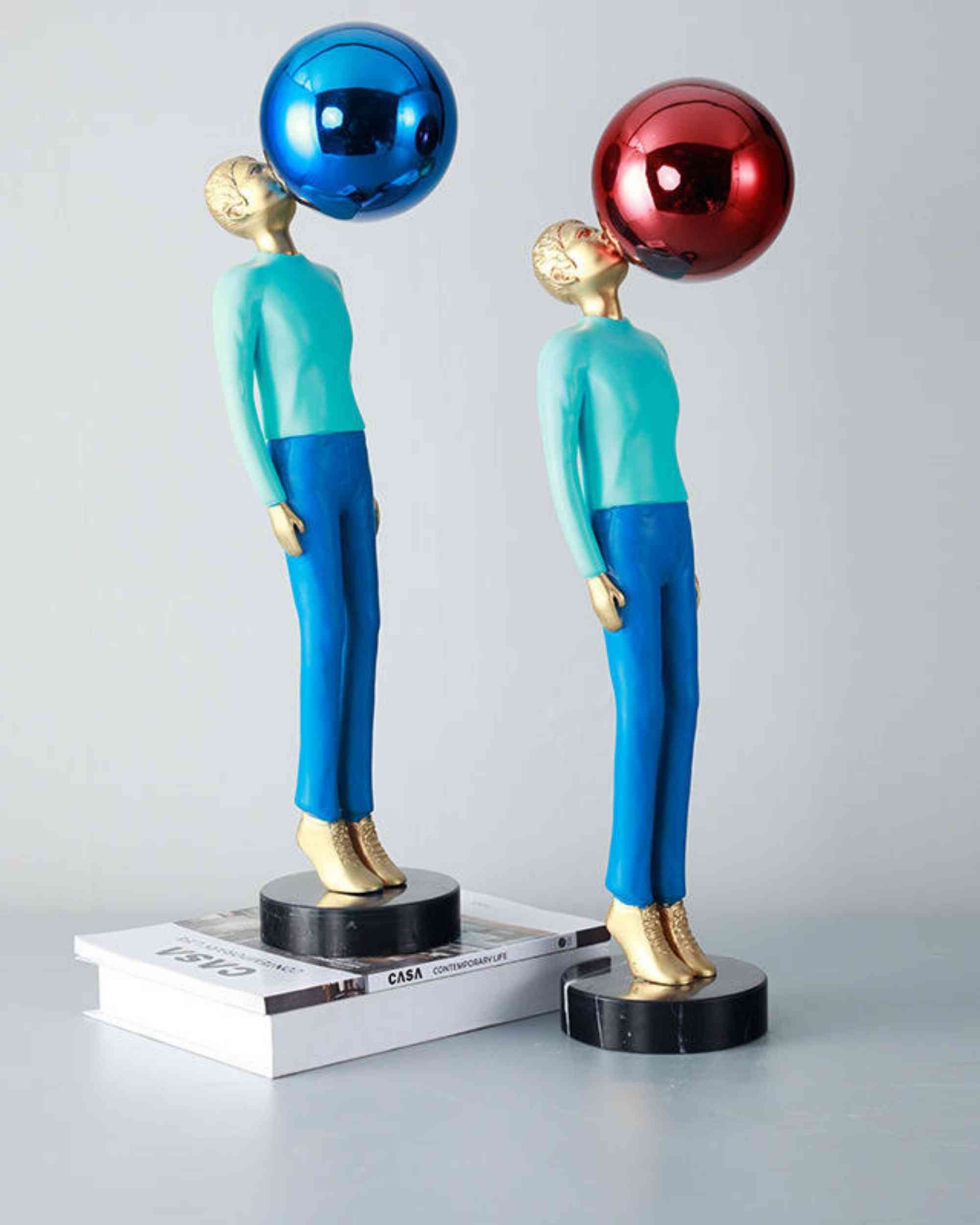 Premsons® Bubble Balance Abstract Figurine – Resin & Marble Sculpture