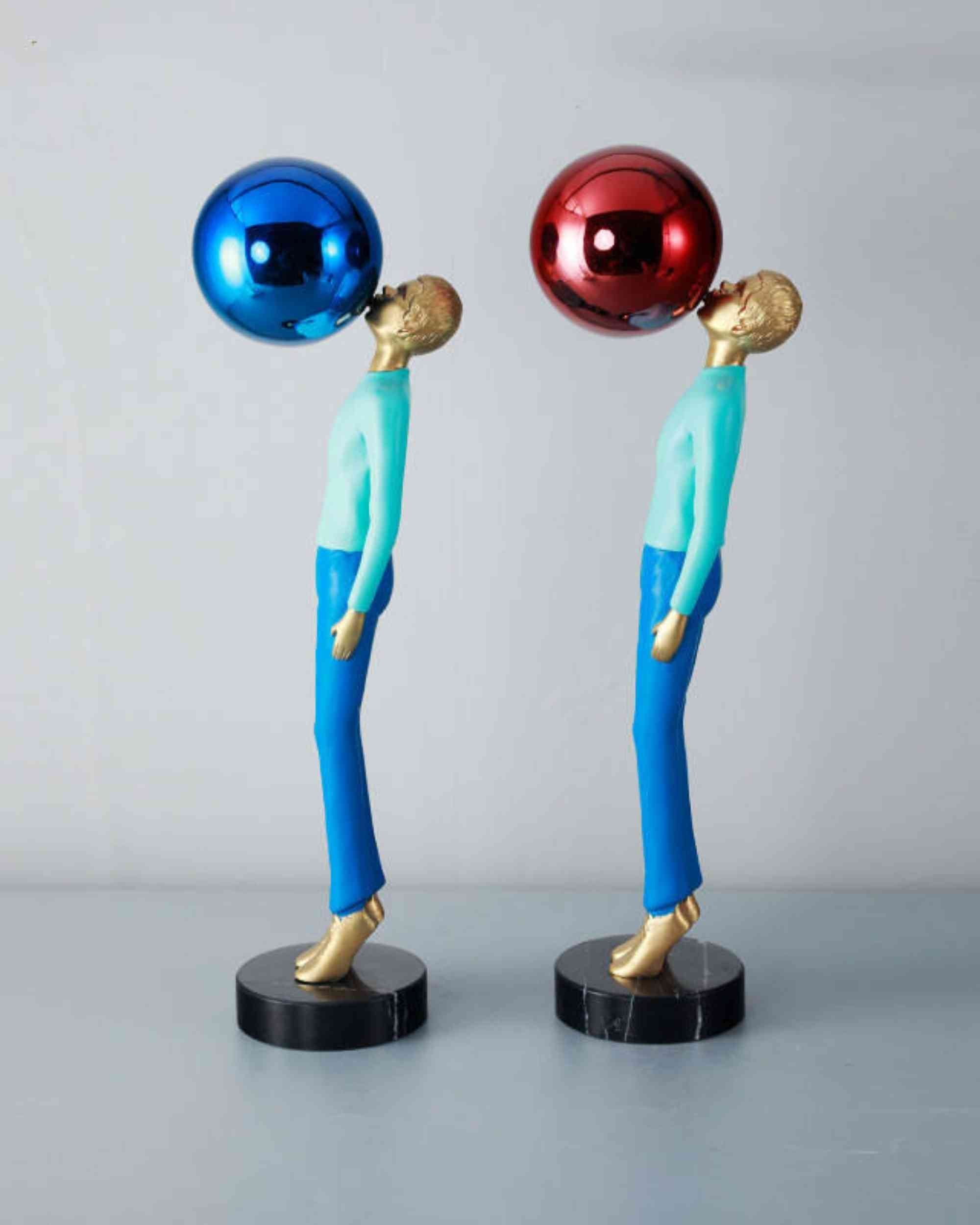 Premsons® Bubble Balance Abstract Figurine – Resin & Marble Sculpture