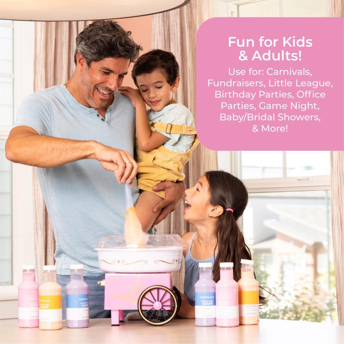 Premsons® Cotton Candy Floss Maker Machine - Nostalgic Household Cotton Candy Appliance for Kids Birthday Carnival Party - Use with Floss Sugar Hard Candy