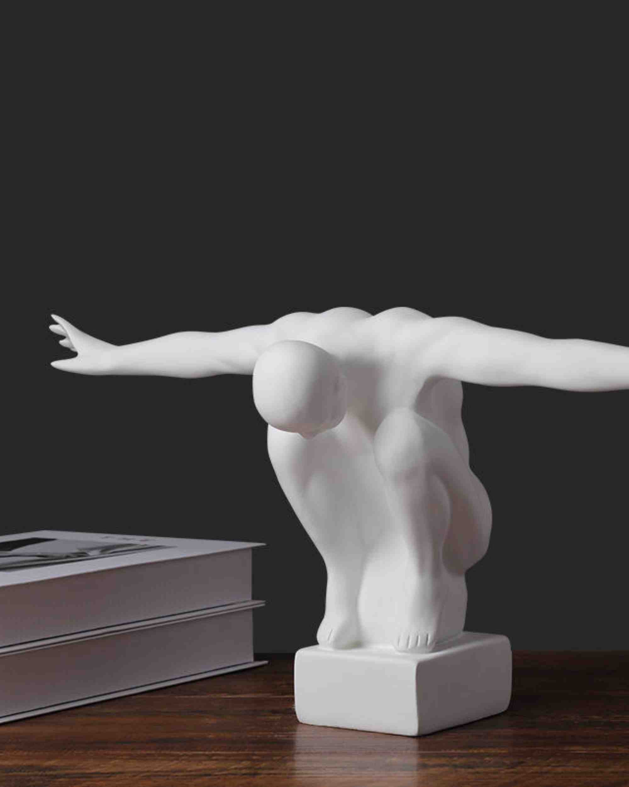 Premsons® Freedom Form Abstract Man Sculpture – Resin Art Figurine