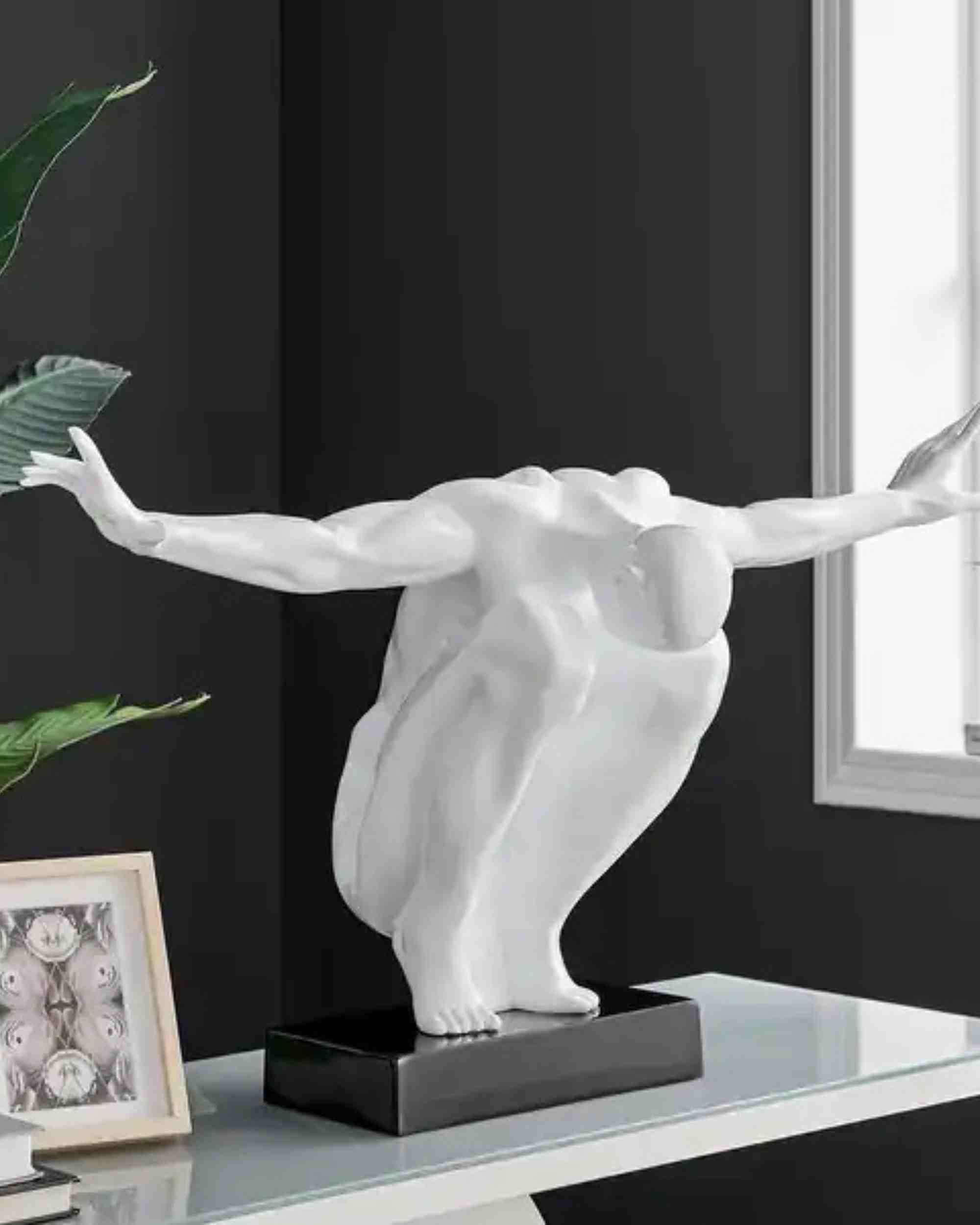 Premsons® Freedom Form Abstract Man Sculpture – Resin Art Figurine