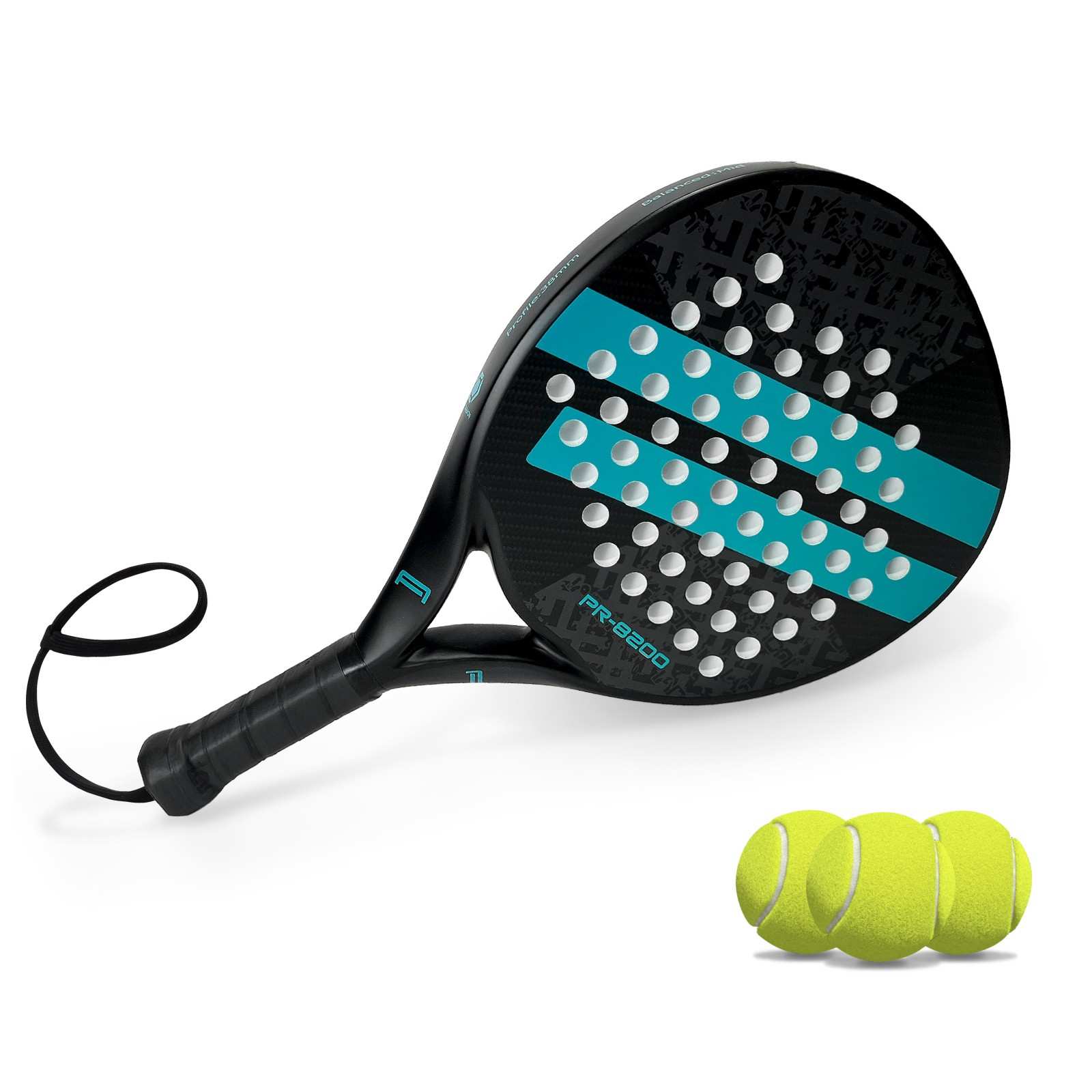 Premsons® PR8200 Carbon Fiber Padel Racket – Precision Control Paddle with Full Carbon Face & EVA Core - Blue