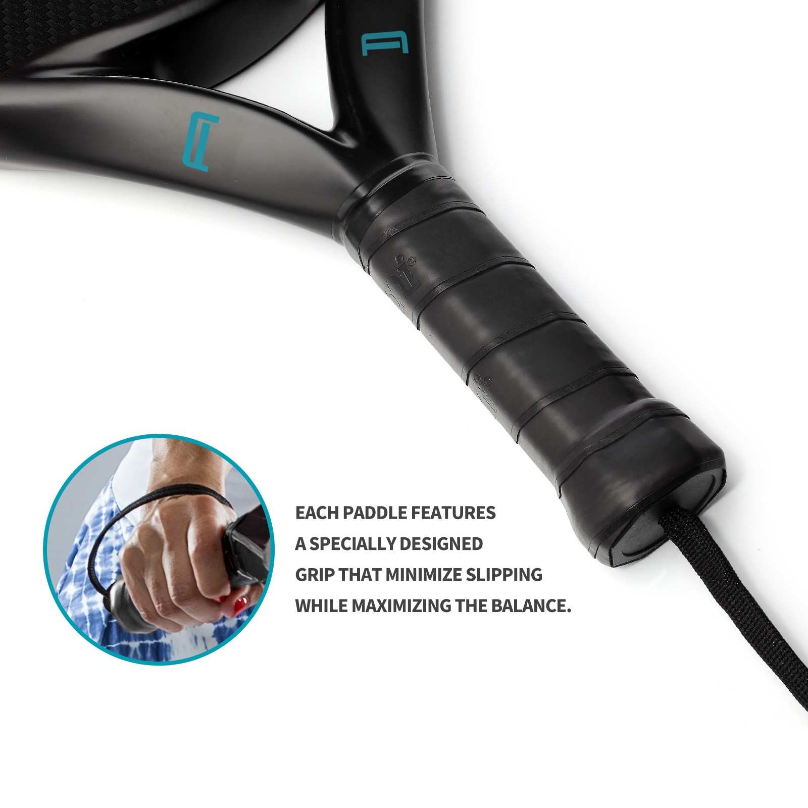 Premsons® PR8200 Carbon Fiber Padel Racket – Precision Control Paddle with Full Carbon Face & EVA Core - Blue