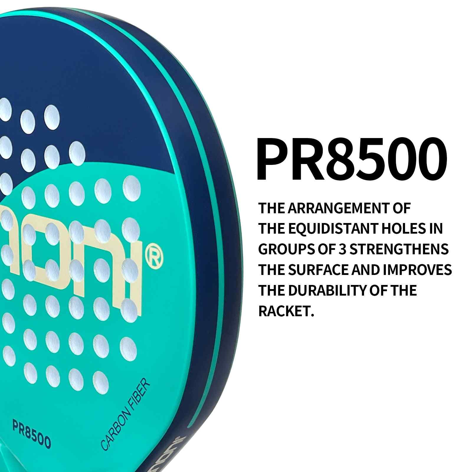 Premsons® PR8500 Full Carbon Padel Racket – Precision Control Paddle with Carbon Fiber Face & EVA Core