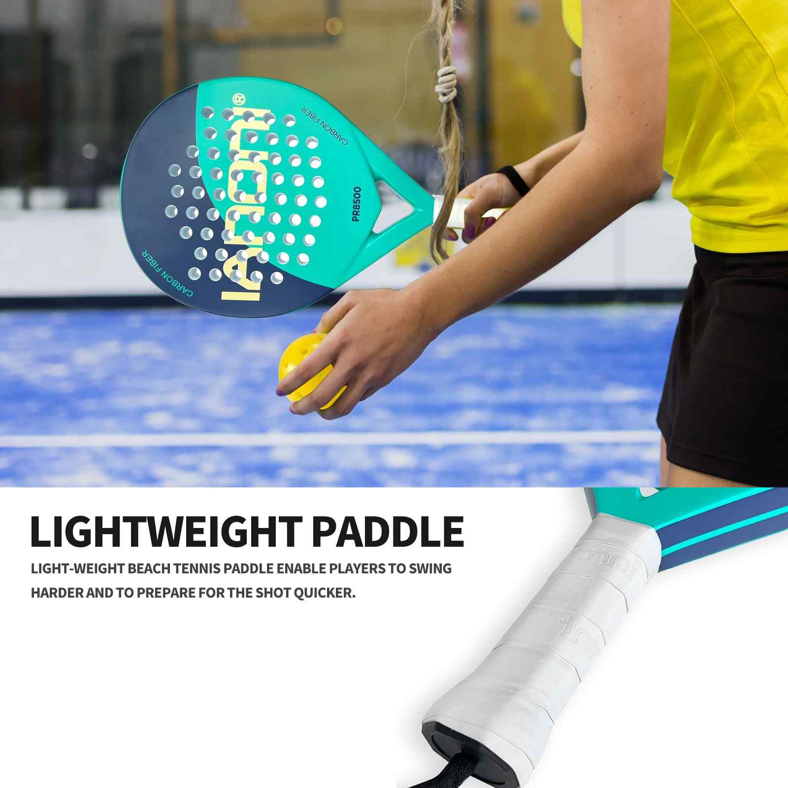 Premsons® PR8500 Full Carbon Padel Racket – Precision Control Paddle with Carbon Fiber Face & EVA Core
