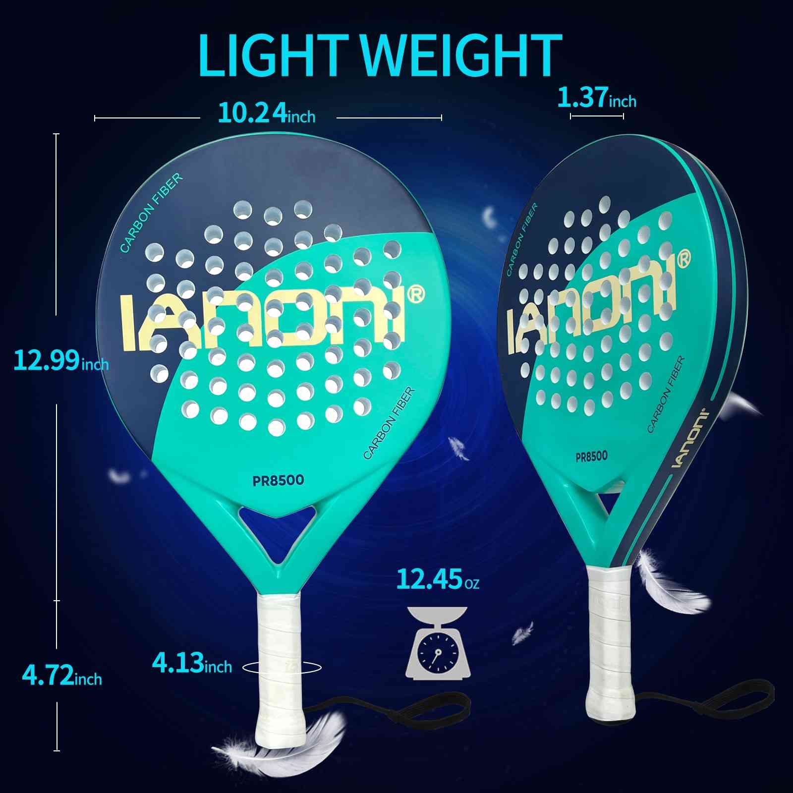 Premsons® PR8500 Full Carbon Padel Racket – Precision Control Paddle with Carbon Fiber Face & EVA Core