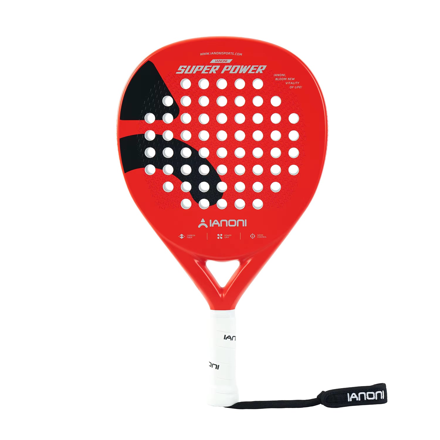 Premsons® Super Power Carbon Fiber Padel Racket – 3D Surface Power & Control Paddle with EVA Core - Red